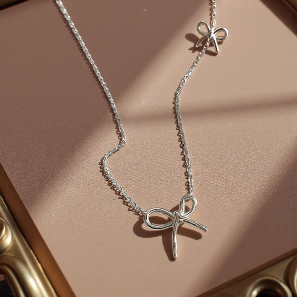 蝴蝶結情書項鏈