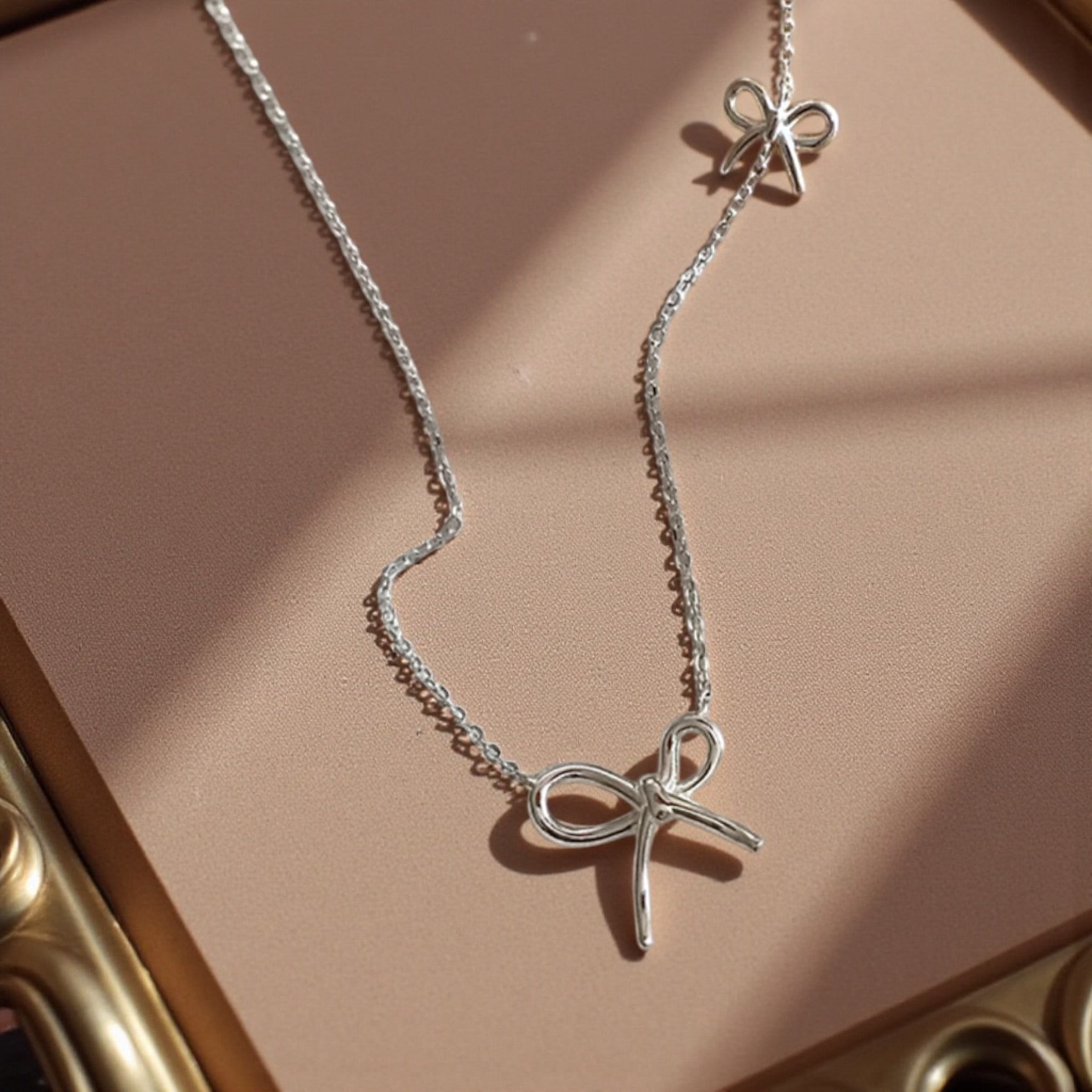 蝴蝶結情書項鏈