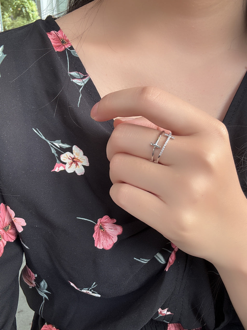 蒙卡雙十字戒指（開口戒）