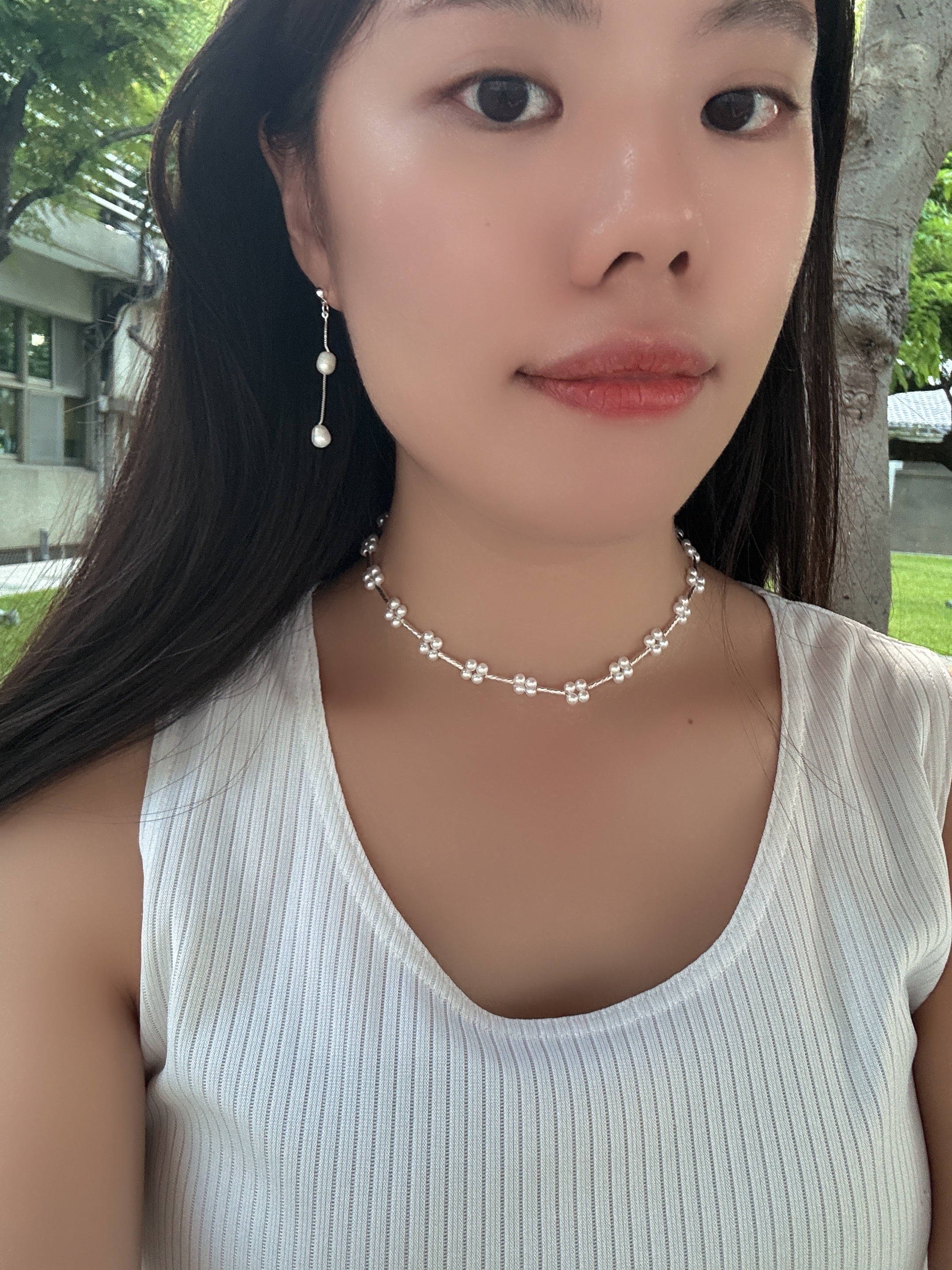小花珍珠頸鏈