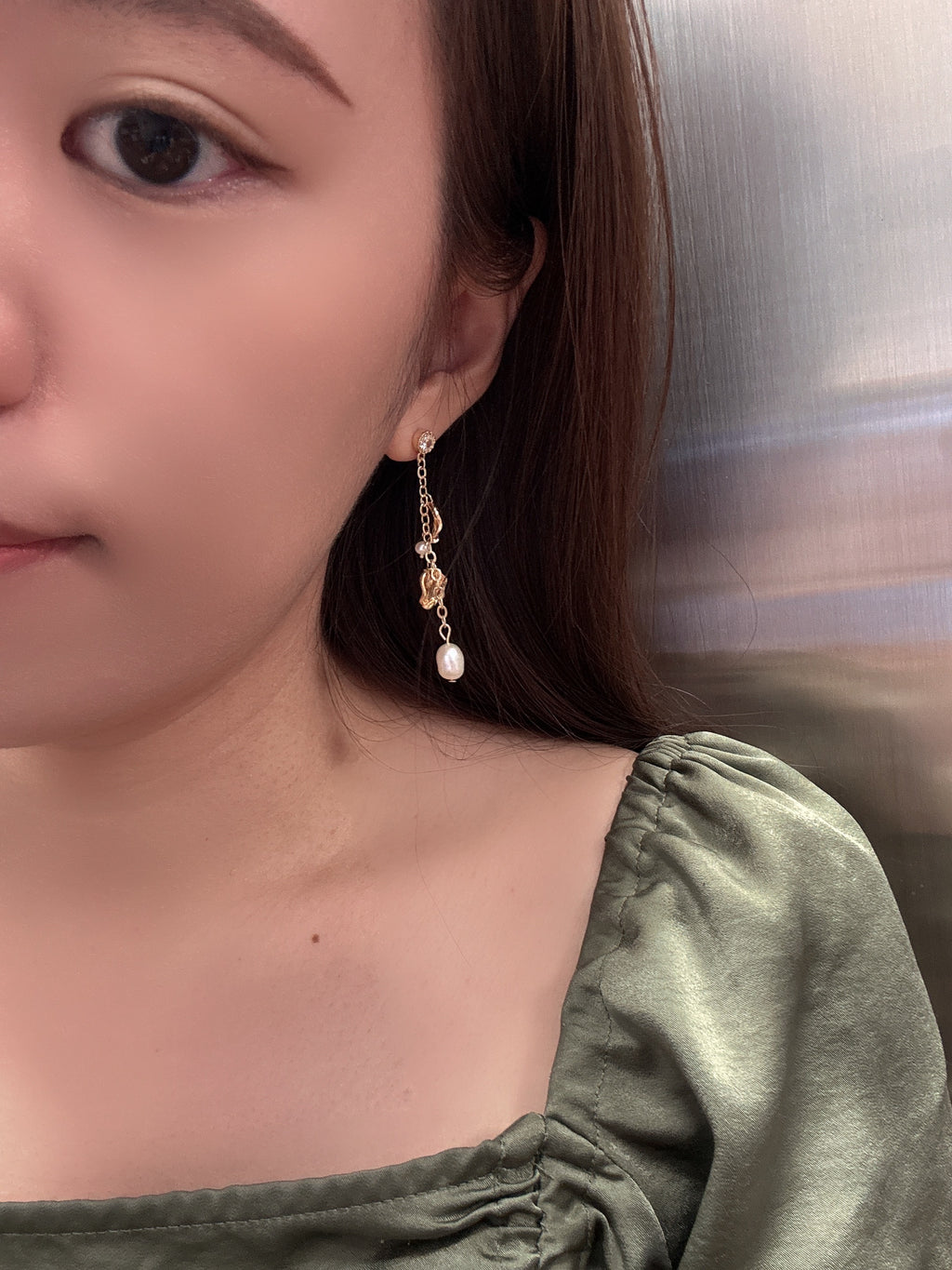 Lueur de Perle 珍珠微光垂墜耳環