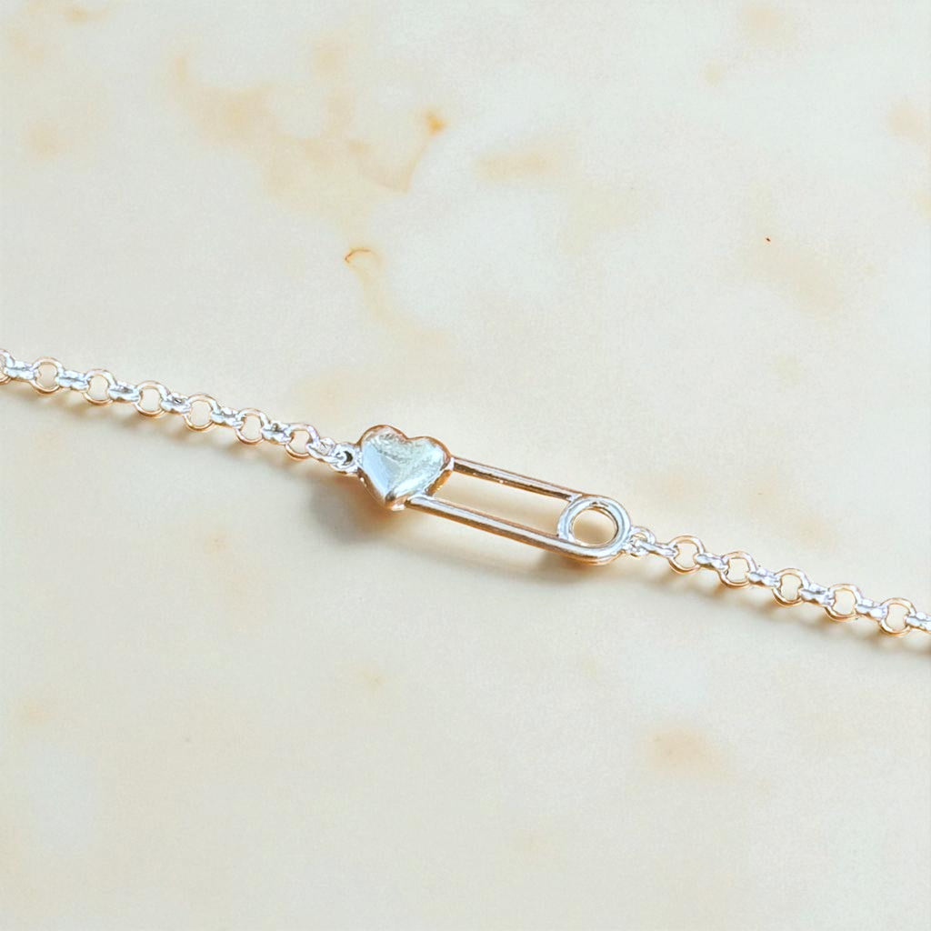 愛心迴紋針手鍊