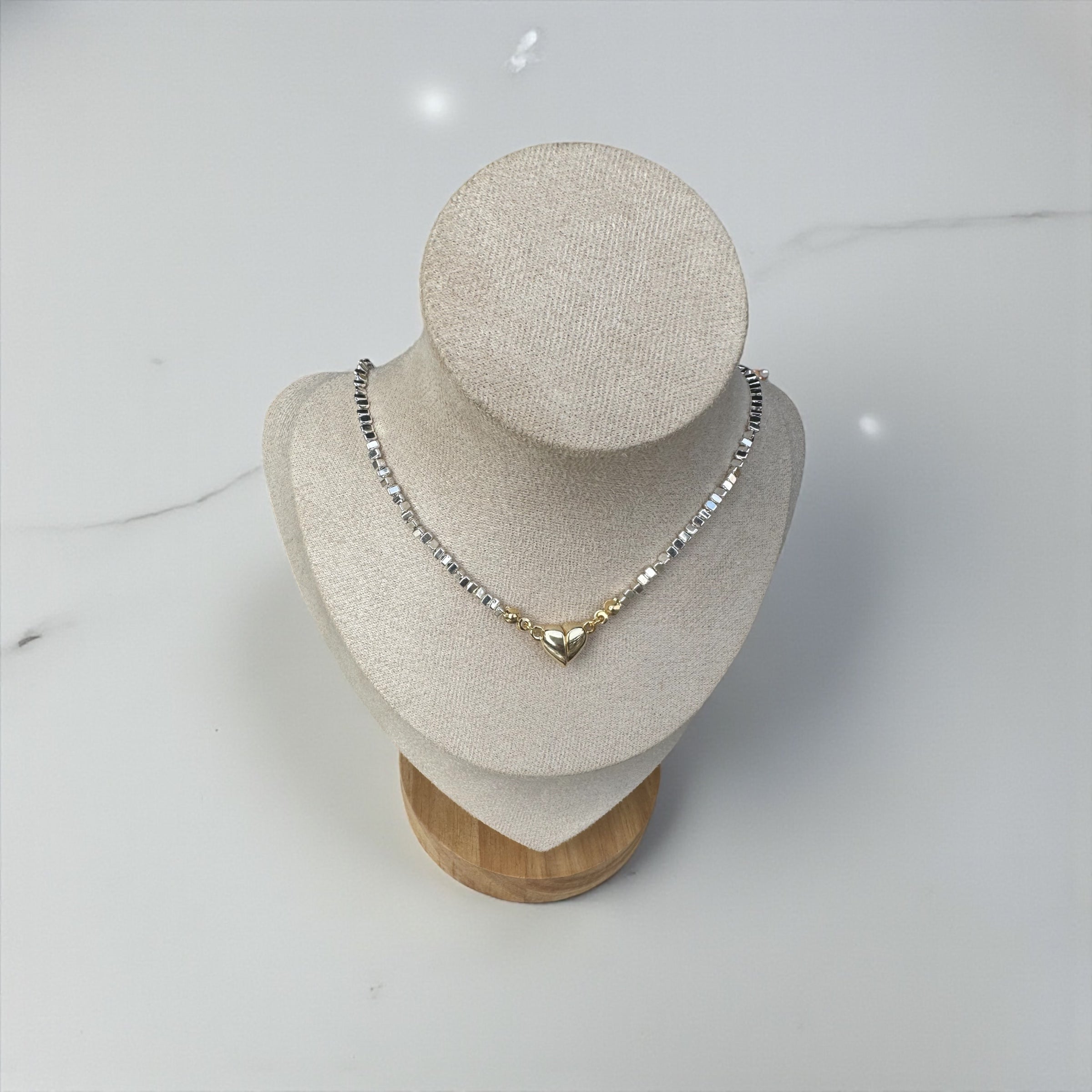 磁吸愛心小碎銀項鏈