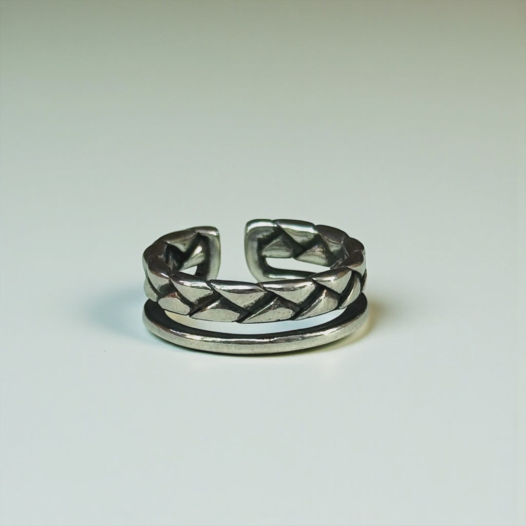 編藤雙層尾戒（開口戒）