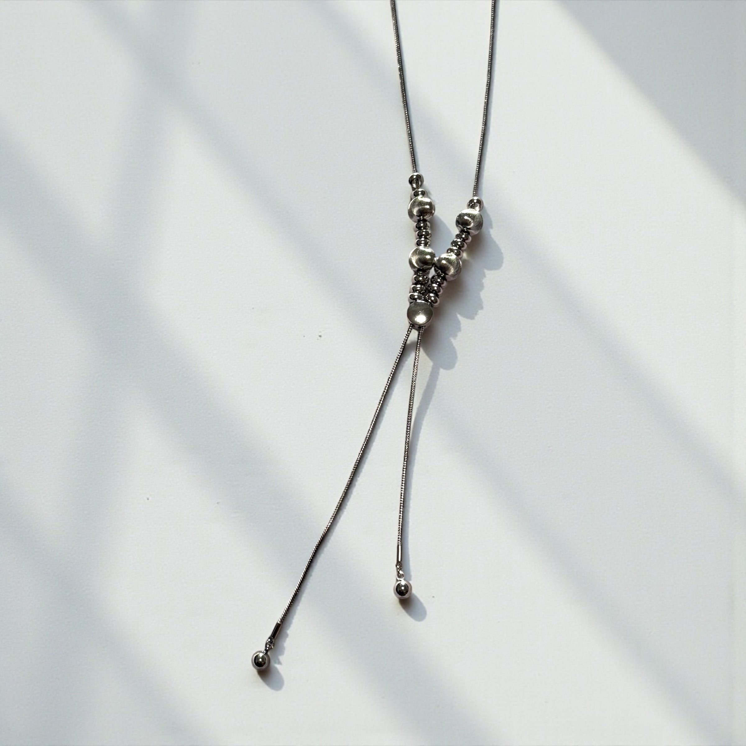 拉絲金屬球項鍊