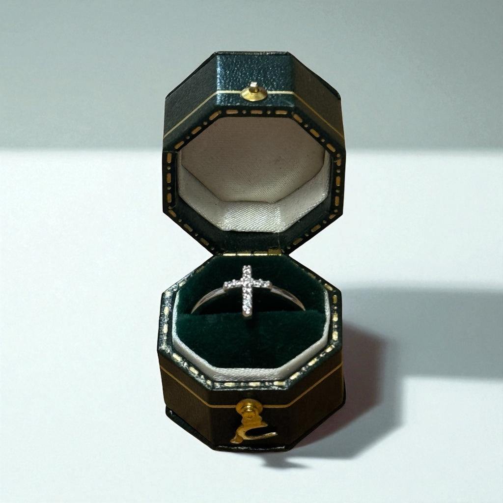 簡約十字架戒指（開口戒）