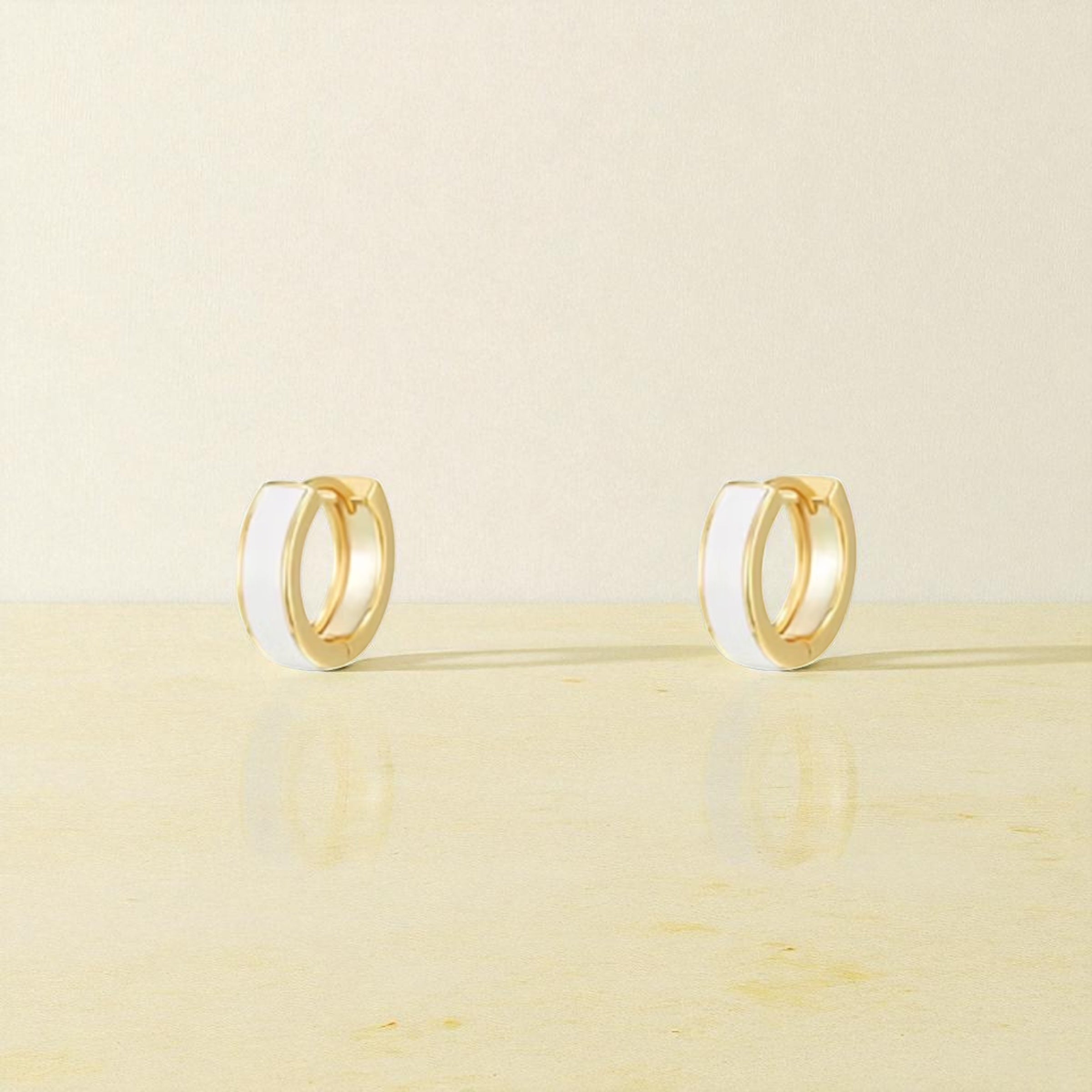 法式復古白色滴釉耳扣