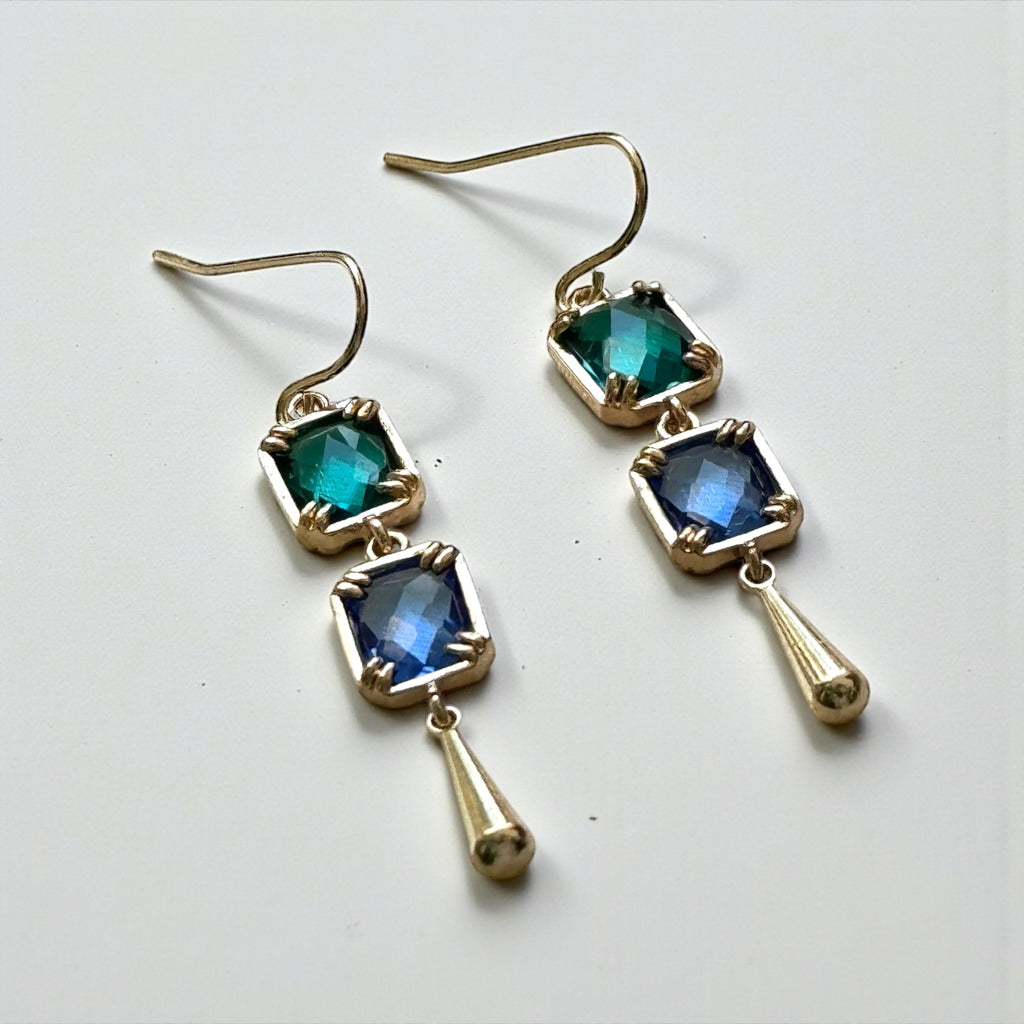 夢境碧藍水滴耳環