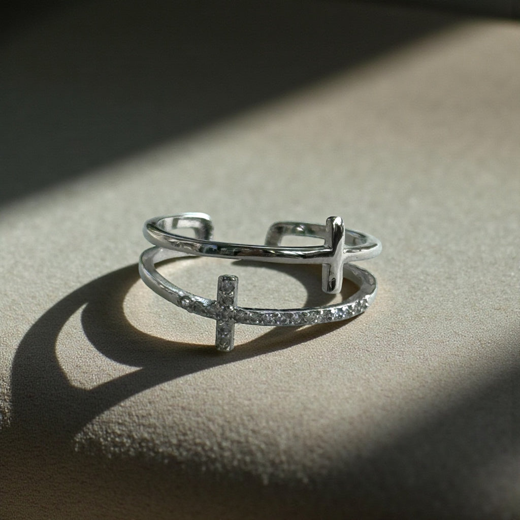 蒙卡雙十字戒指（開口戒）