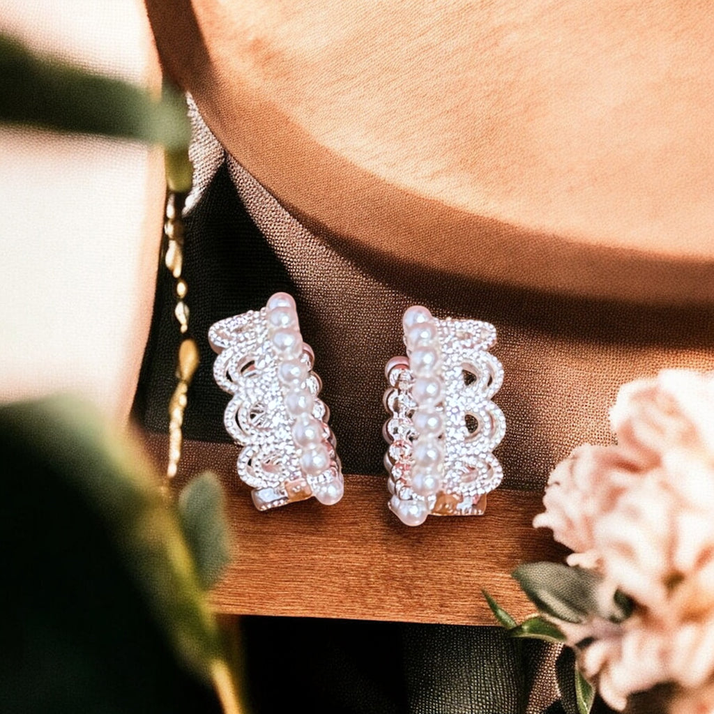 約瑟芬蕾絲花耳環