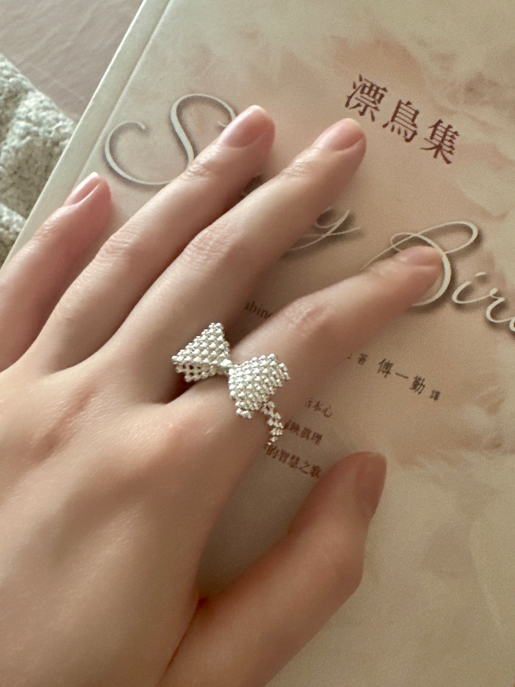 童趣蝴蝶結戒指（開口戒）