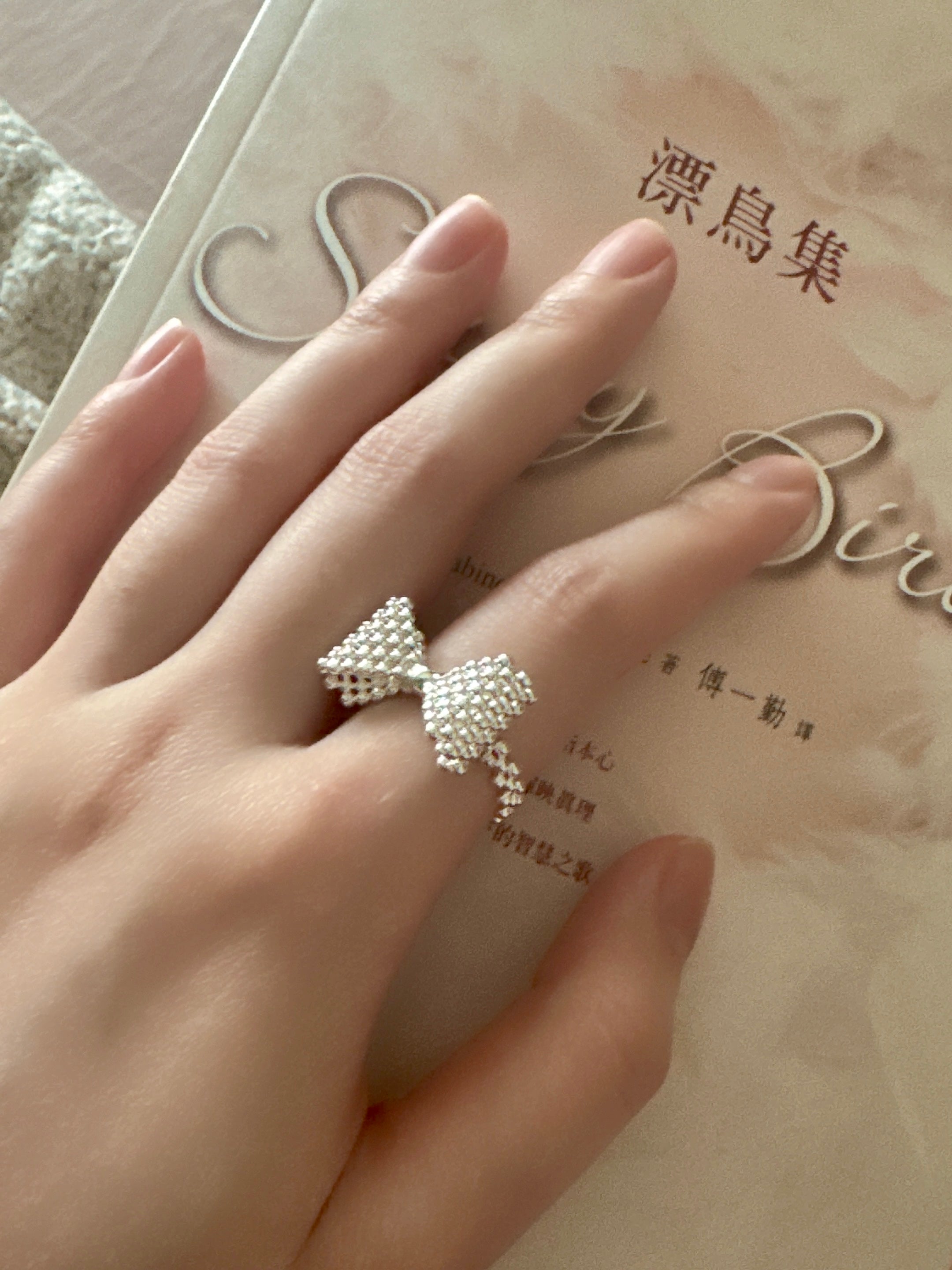 童趣蝴蝶結戒指（開口戒）