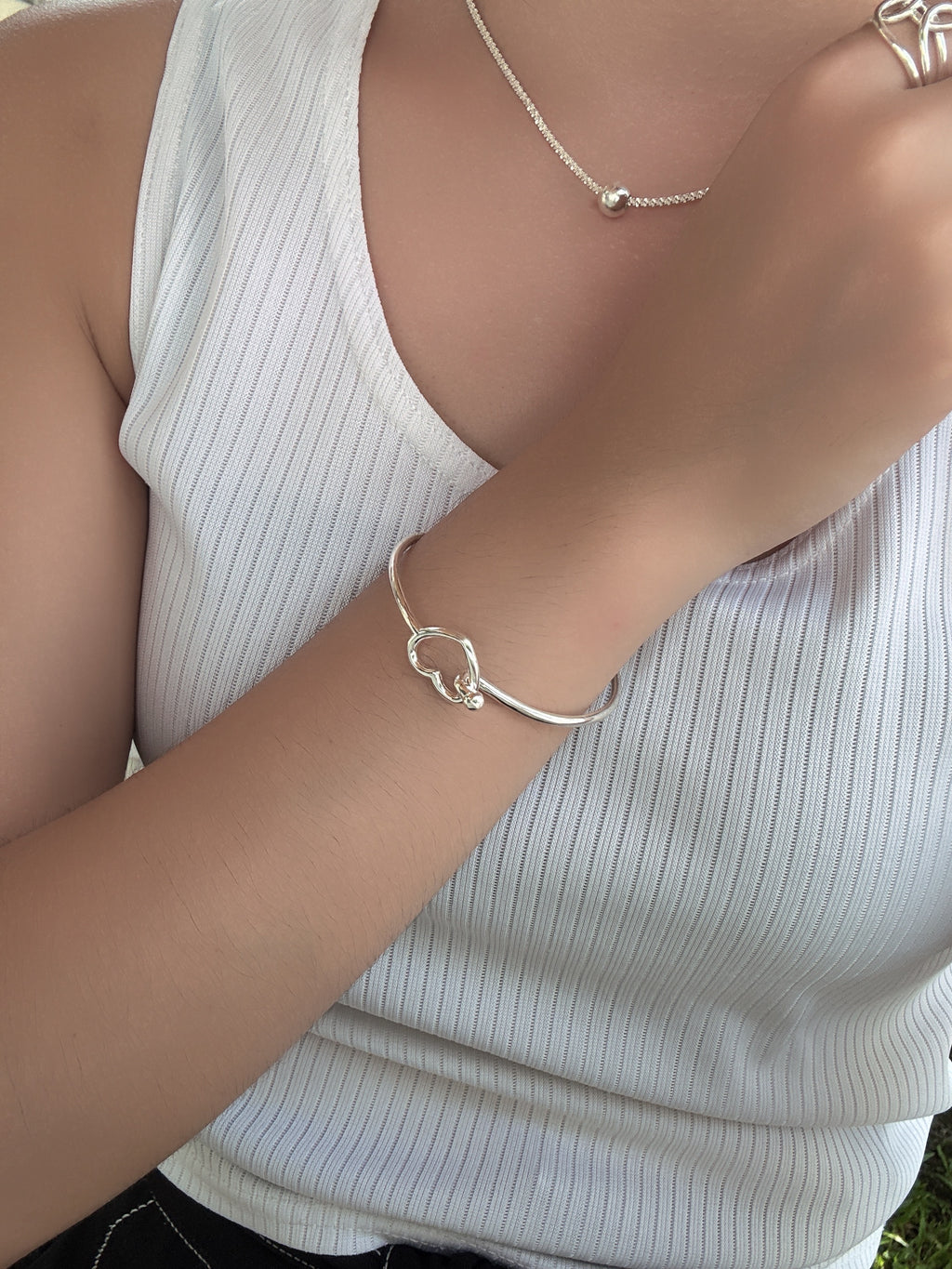 心連心純銀手鐲