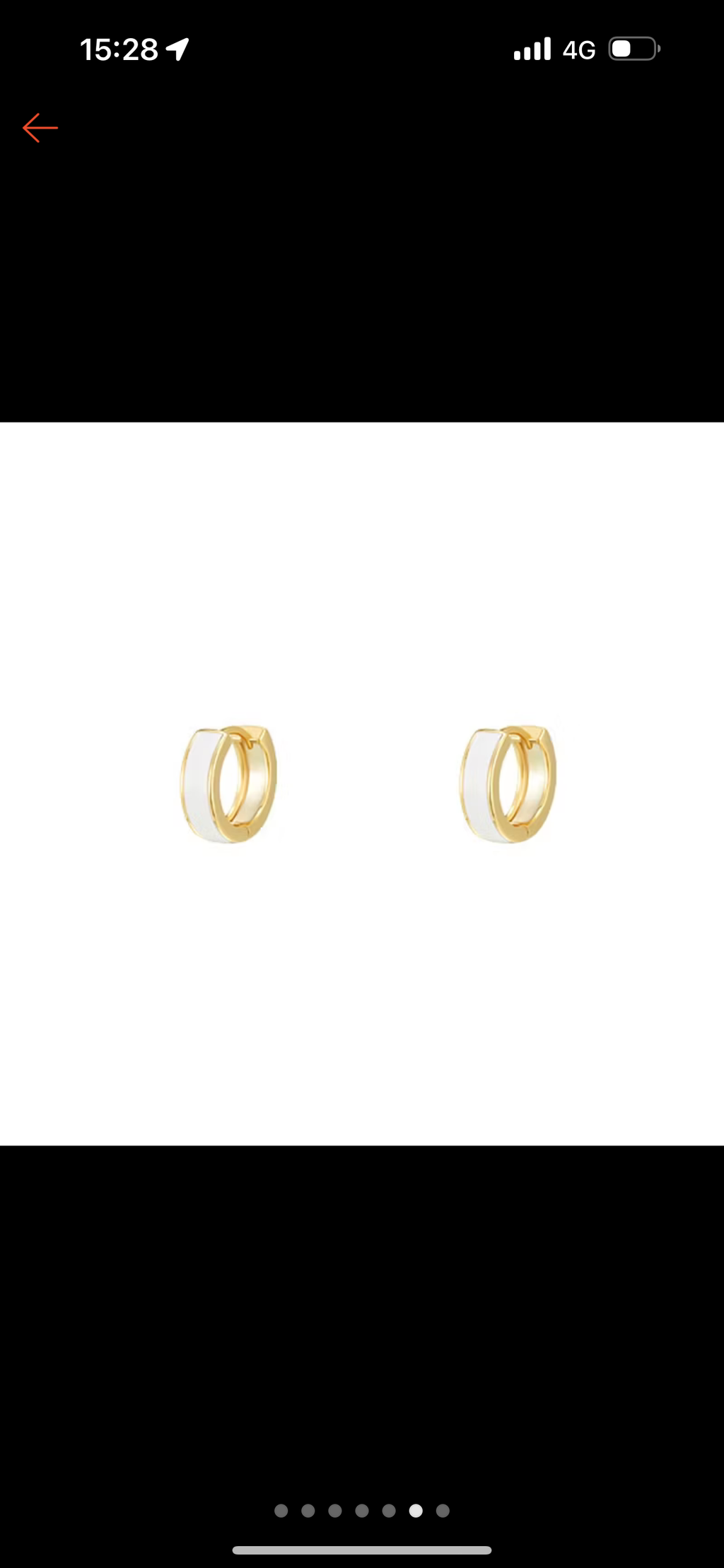 法式復古白色滴釉耳扣