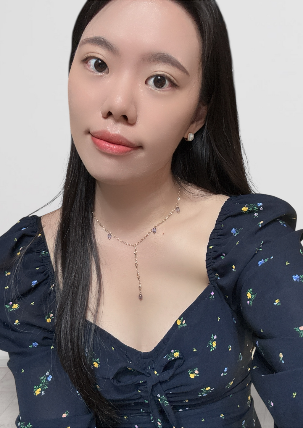 金色茉莉紫項鍊