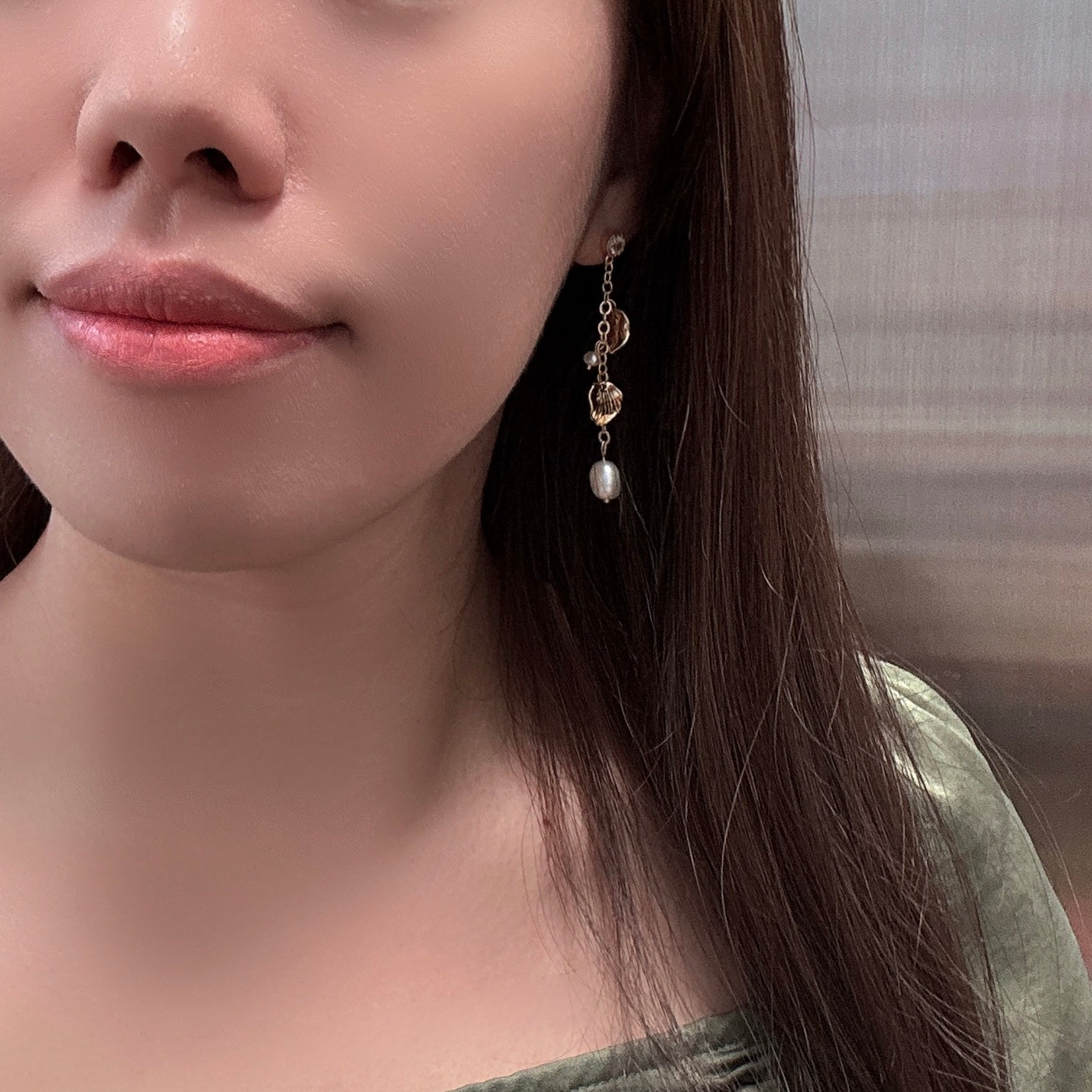 Lueur de Perle 珍珠微光垂墜耳環
