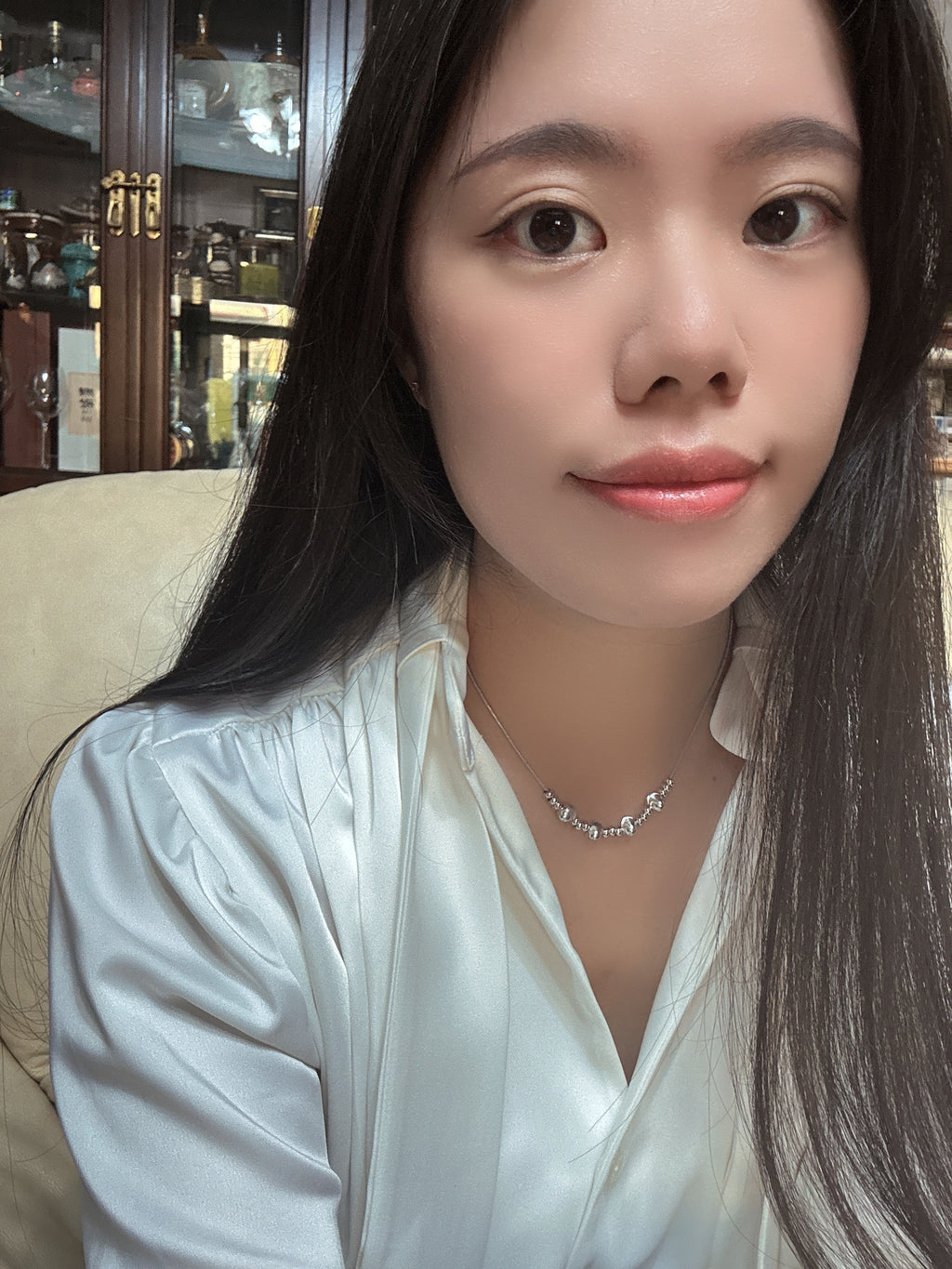 拉絲金屬球項鍊