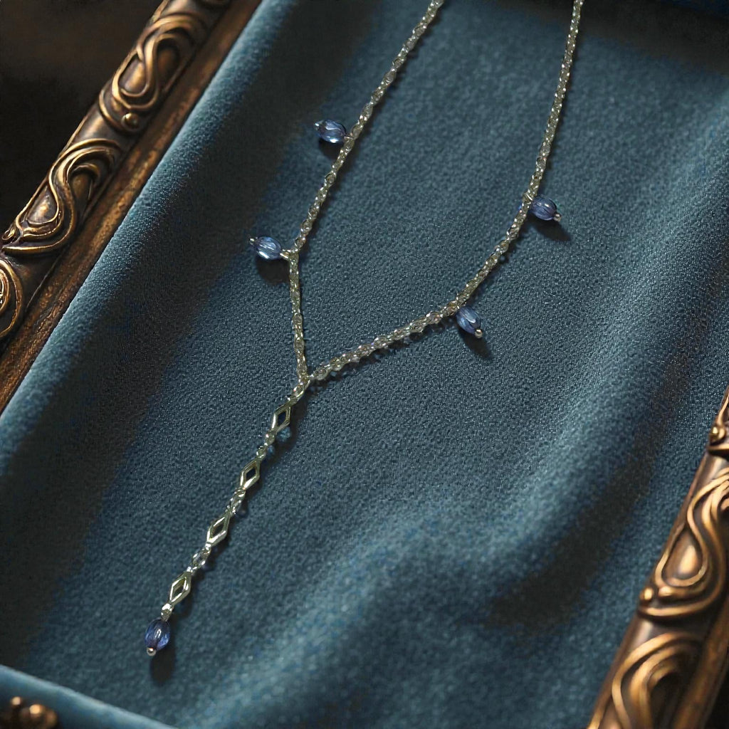 金色茉莉紫項鍊