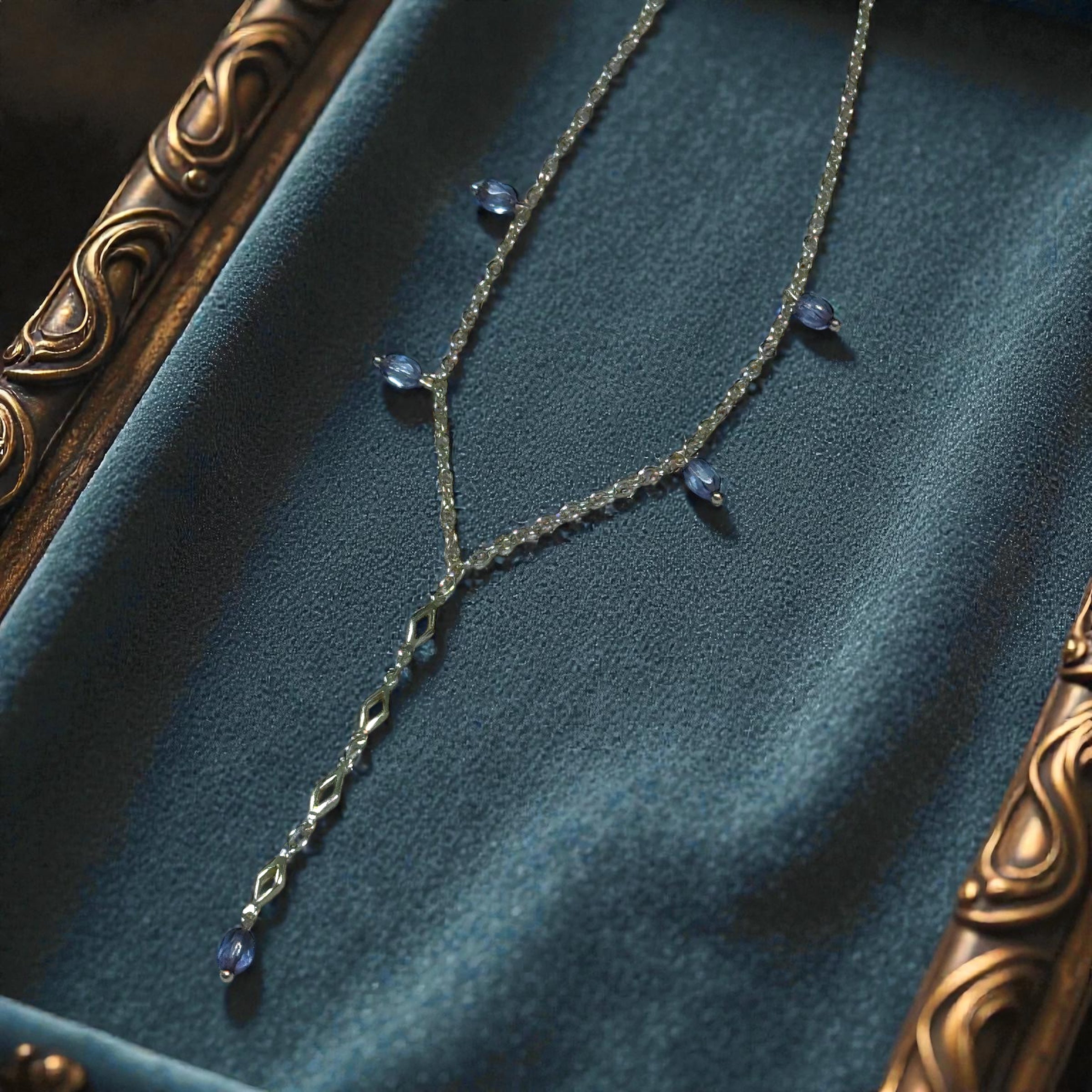 金色茉莉紫項鍊