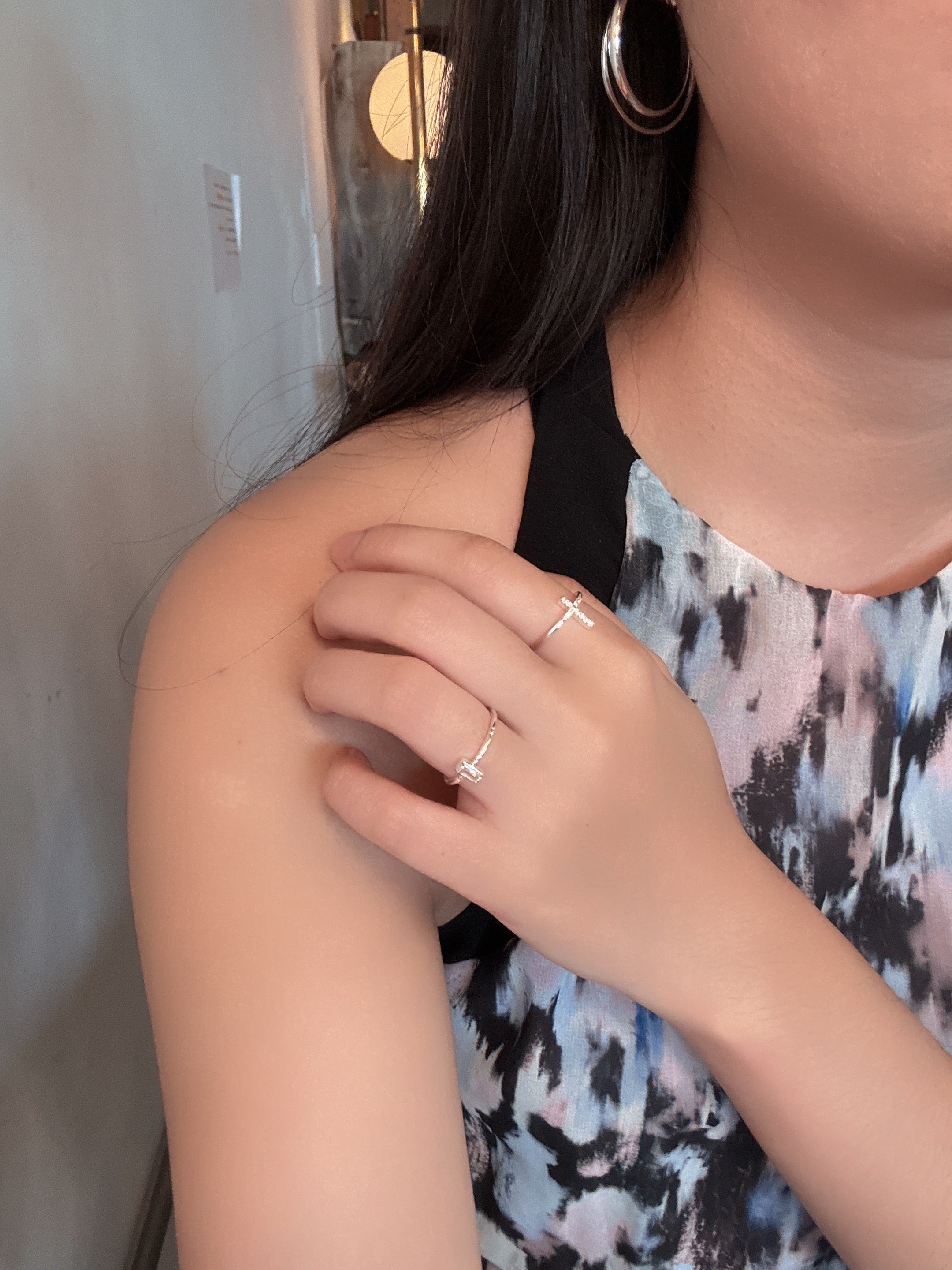 簡約十字架戒指（開口戒）