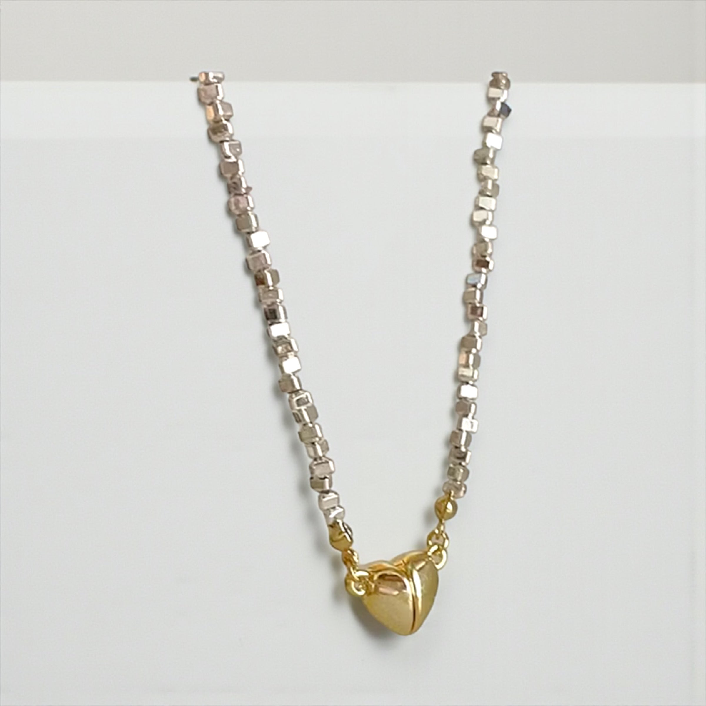 磁吸愛心小碎銀項鏈