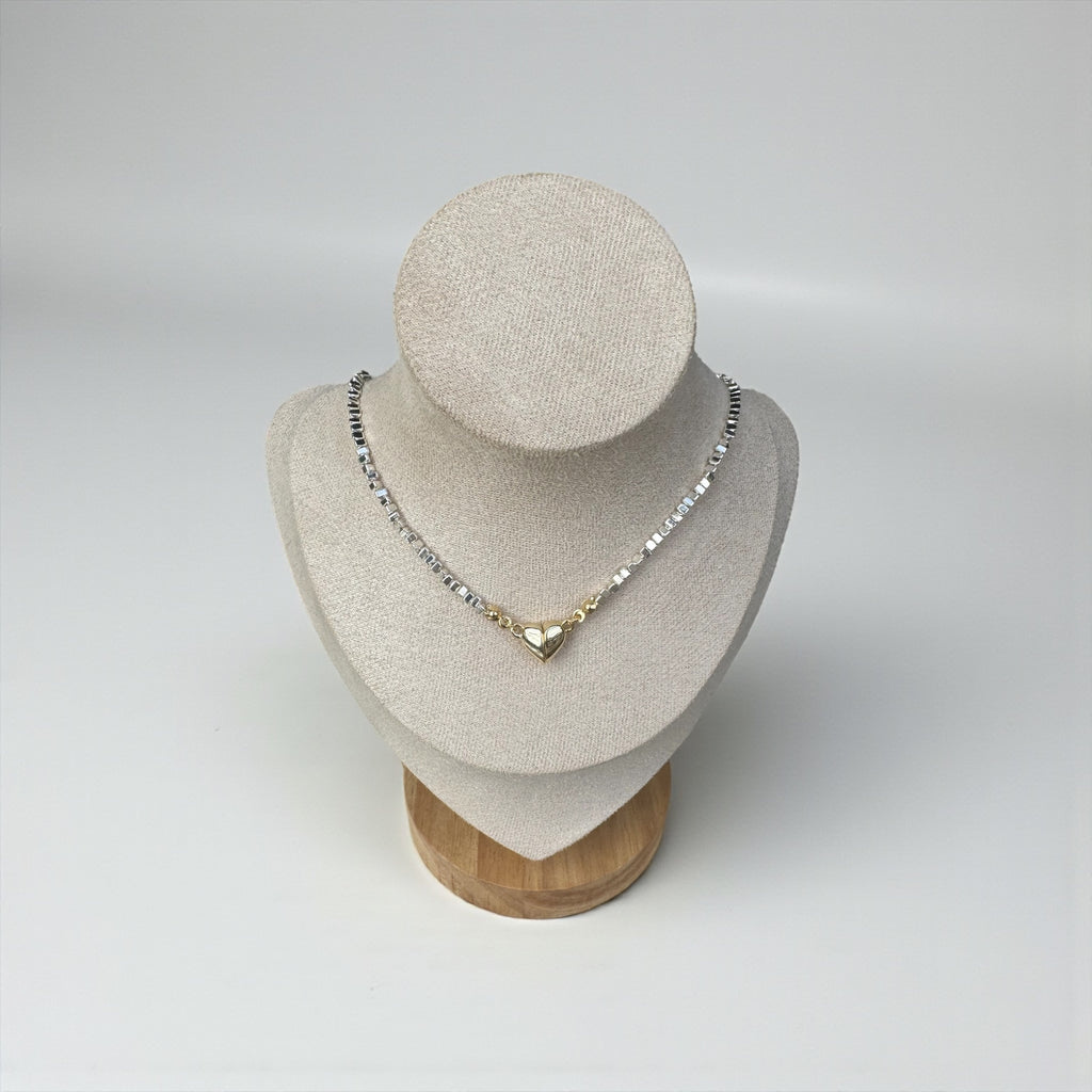 磁吸愛心小碎銀項鏈