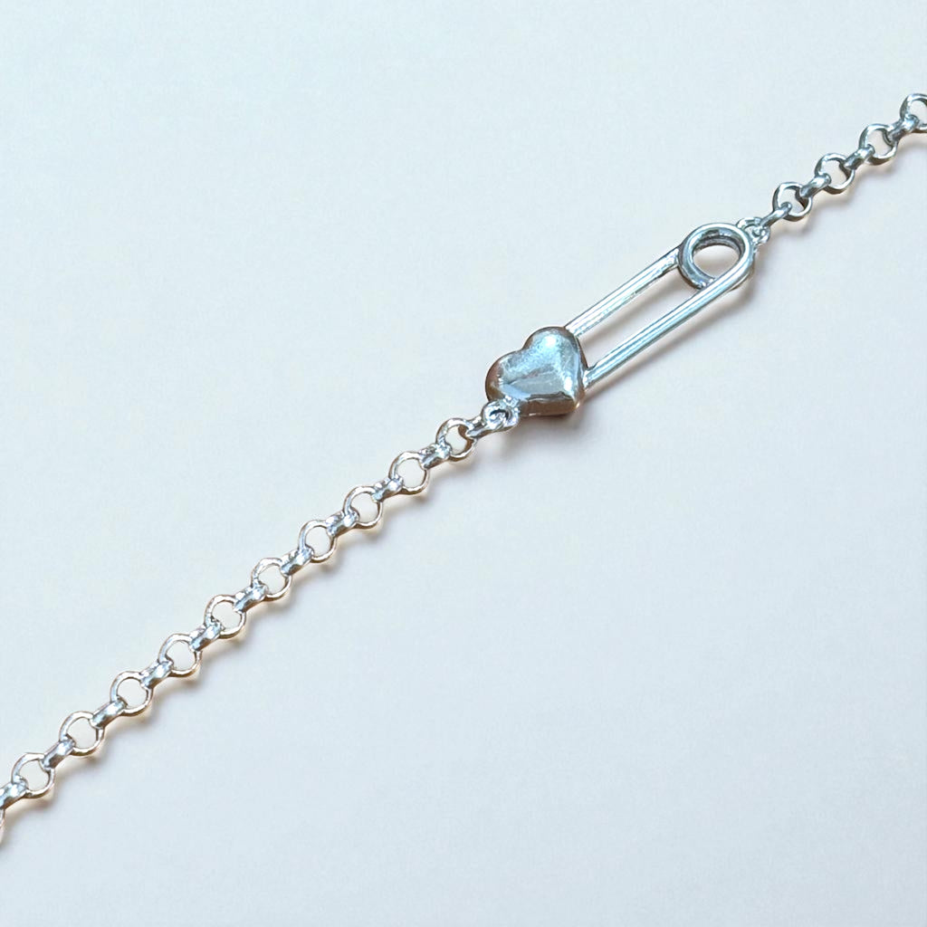 愛心迴紋針手鍊