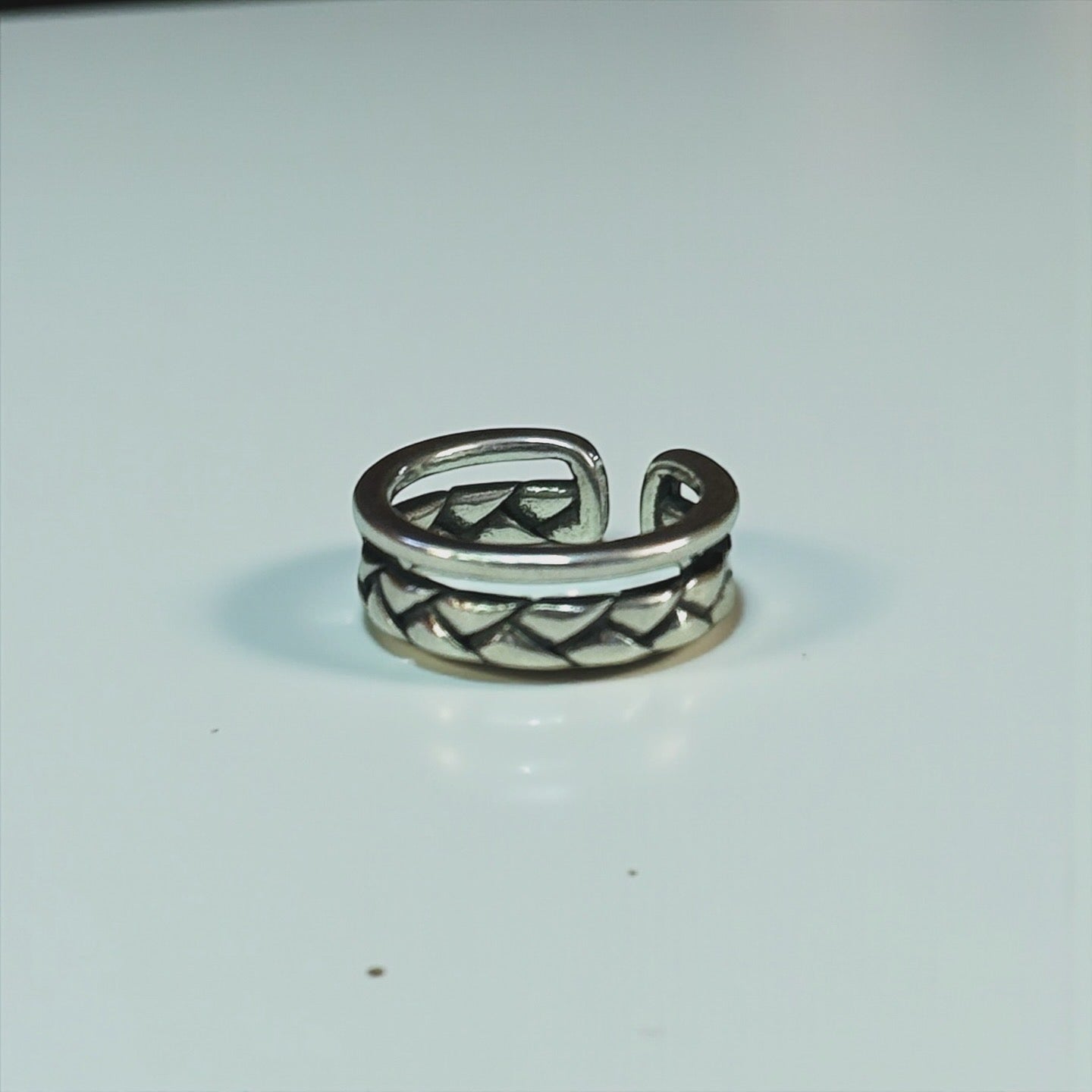 編藤雙層尾戒（開口戒）