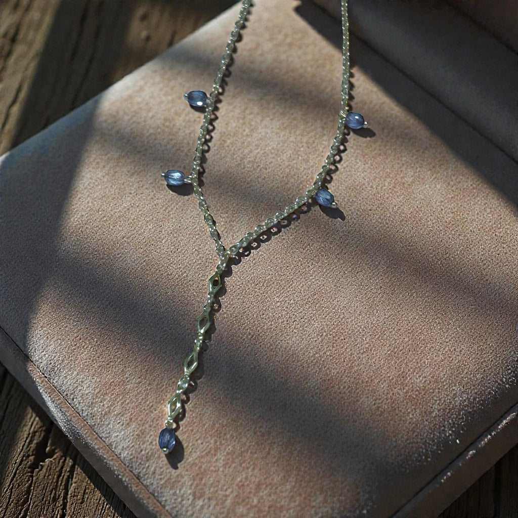 金色茉莉紫項鍊