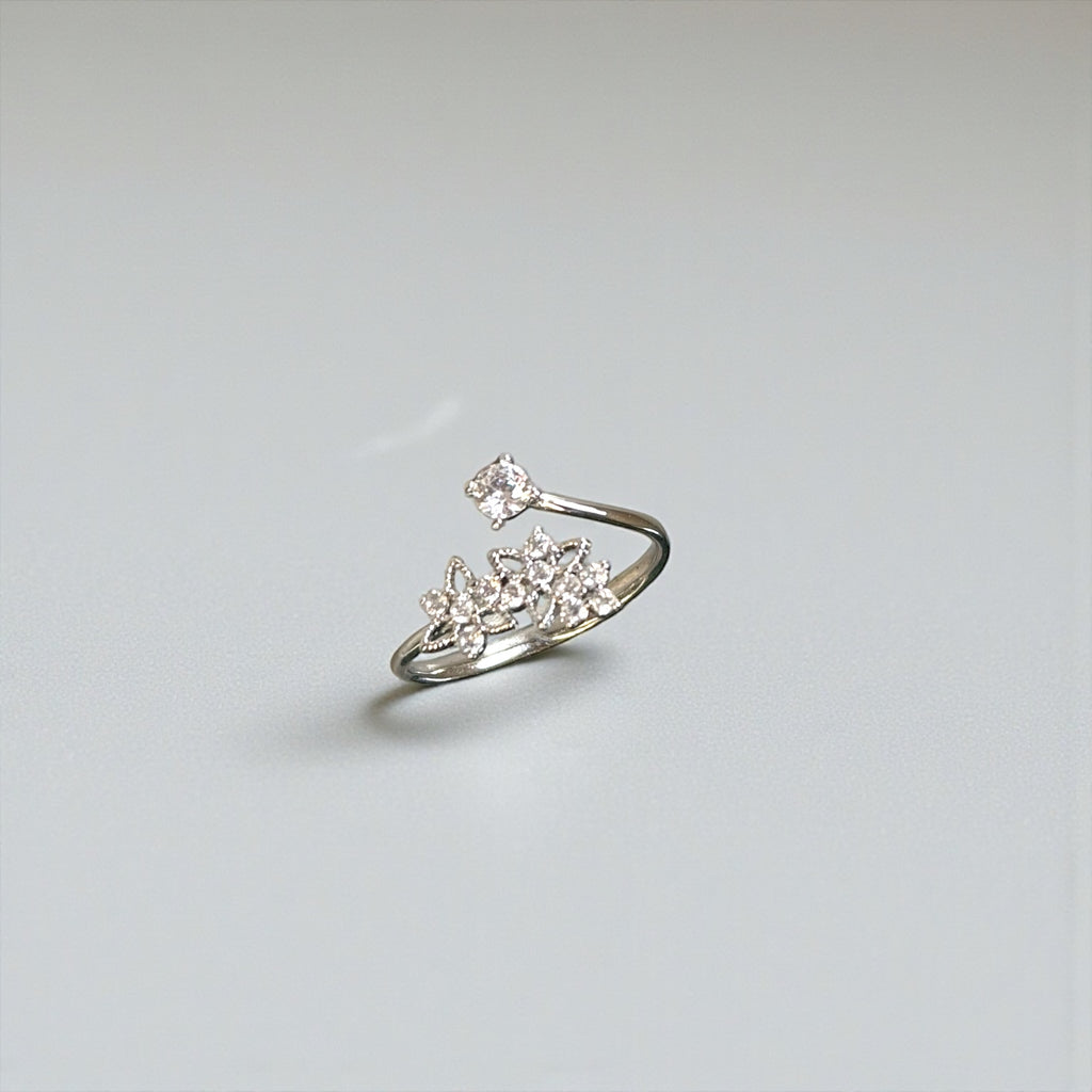 雪花紛飛戒指（戒圍可微調）