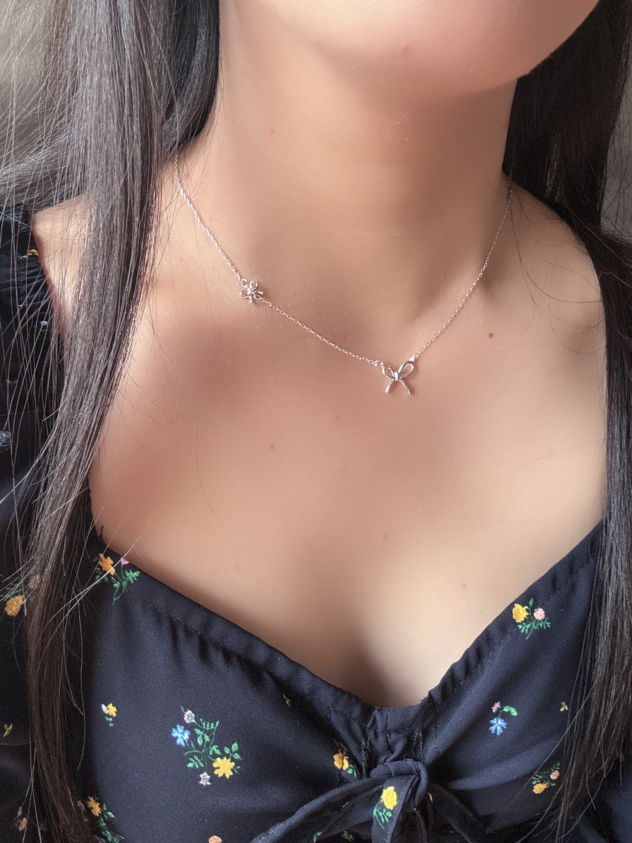 蝴蝶結情書項鏈