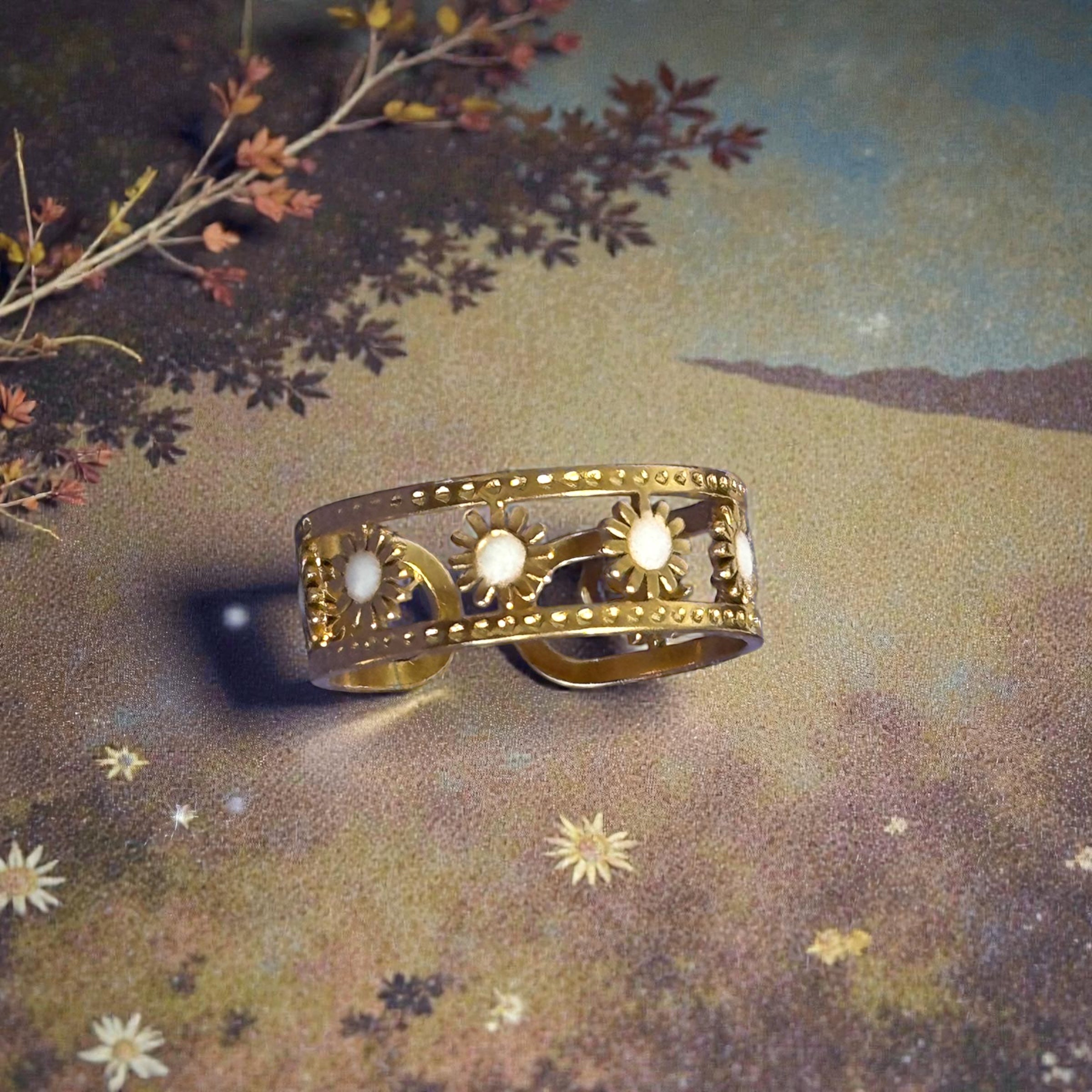 娜菲爾花環戒指（開口戒）