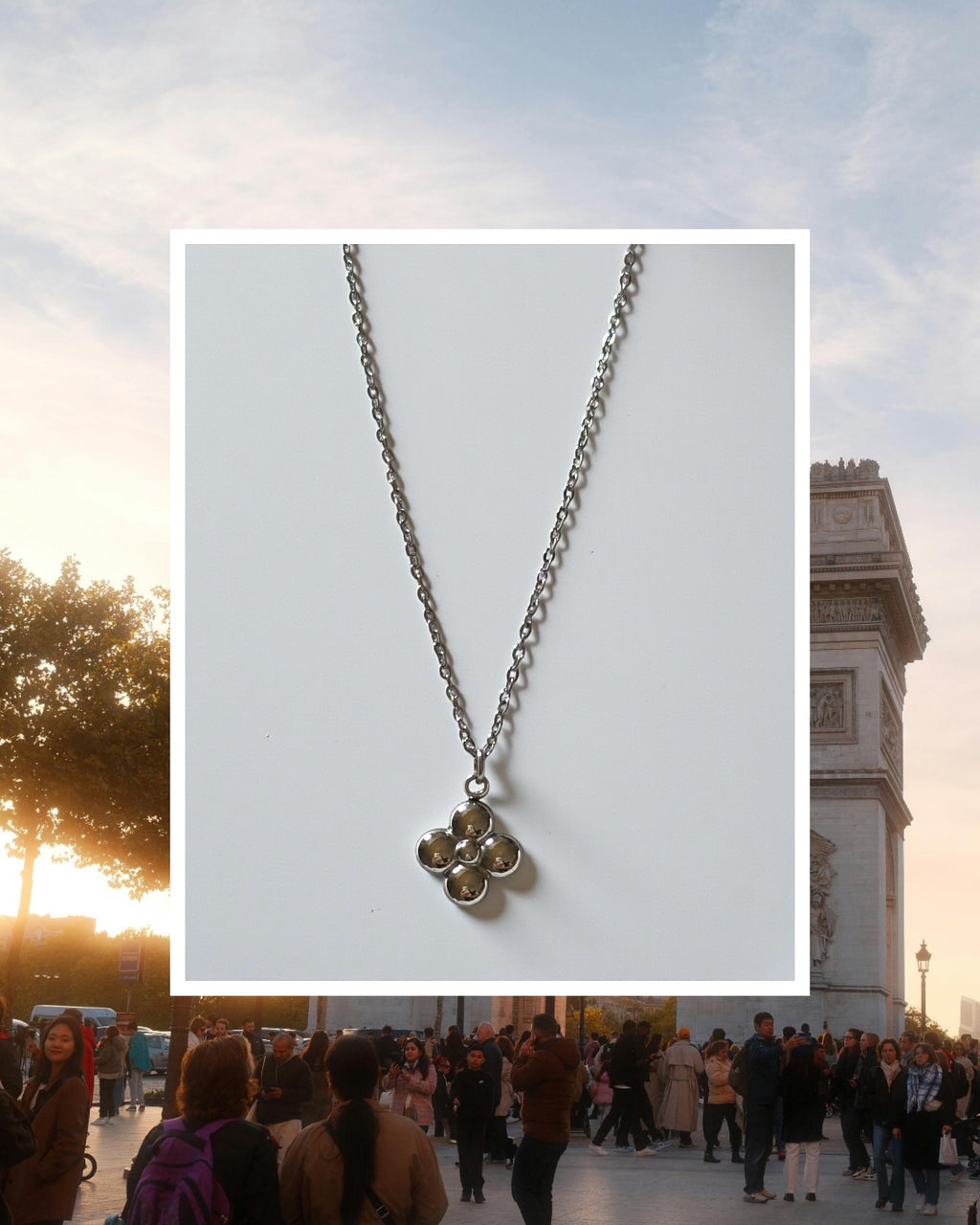 巴黎雨滴 · 優雅花瓣項鍊