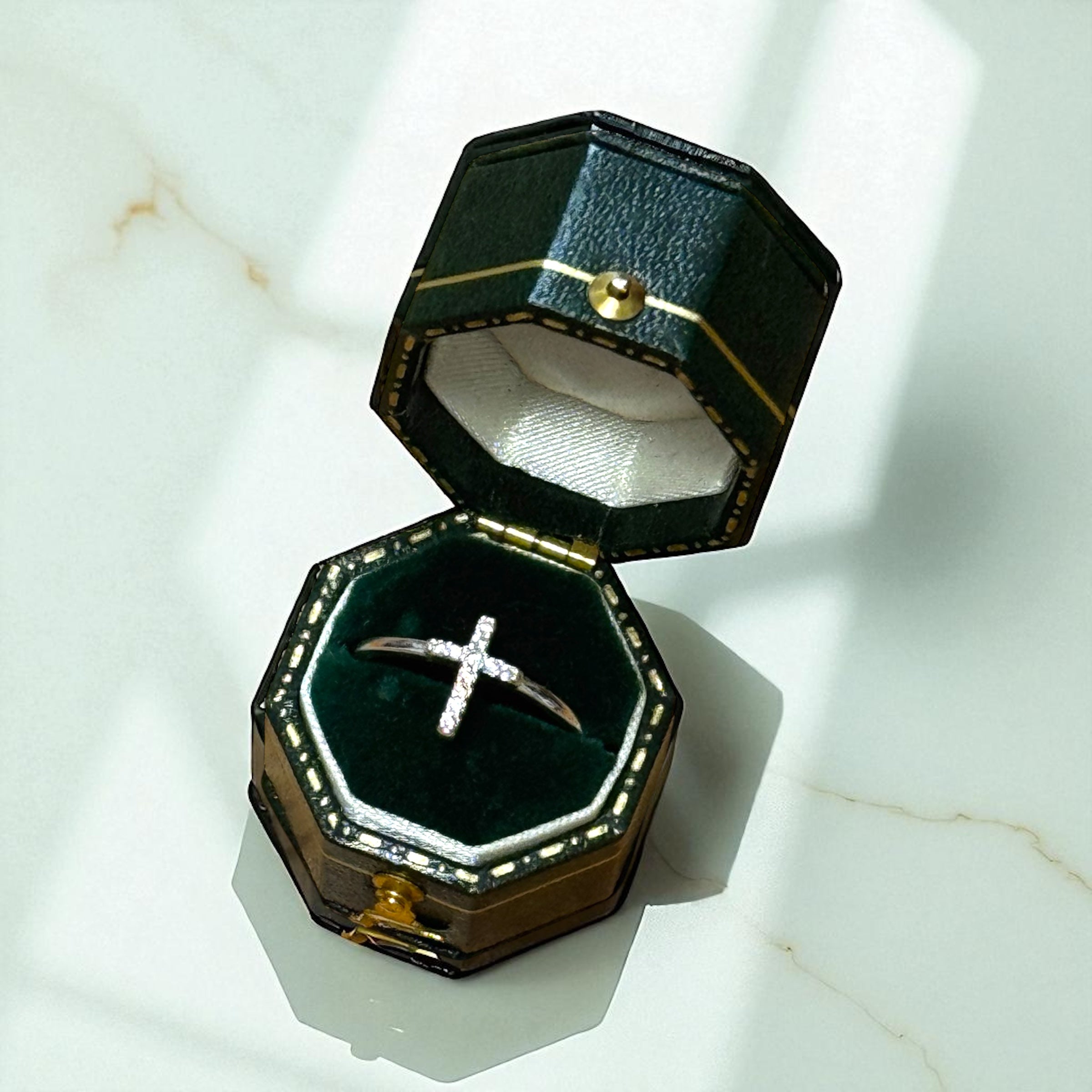 簡約十字架戒指（開口戒）