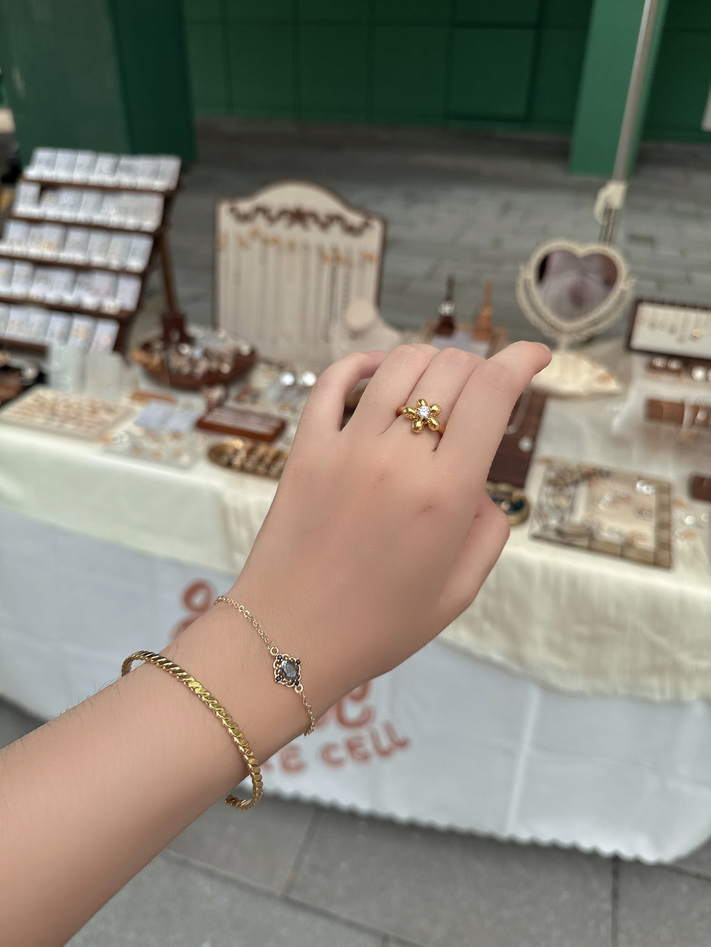 灰藍水晶仙女風手鍊