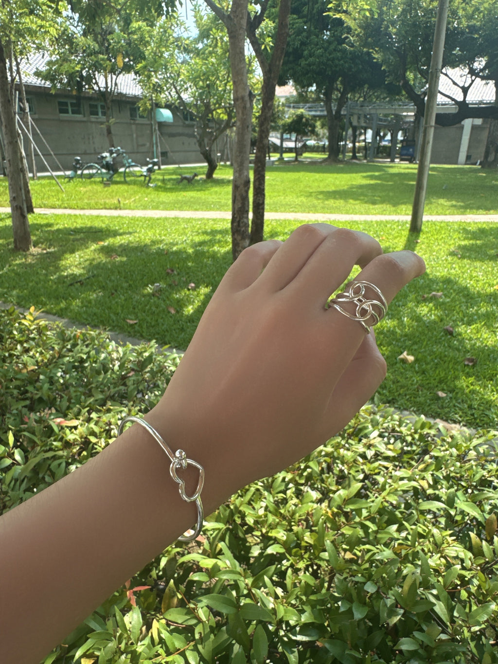 心連心純銀手鐲