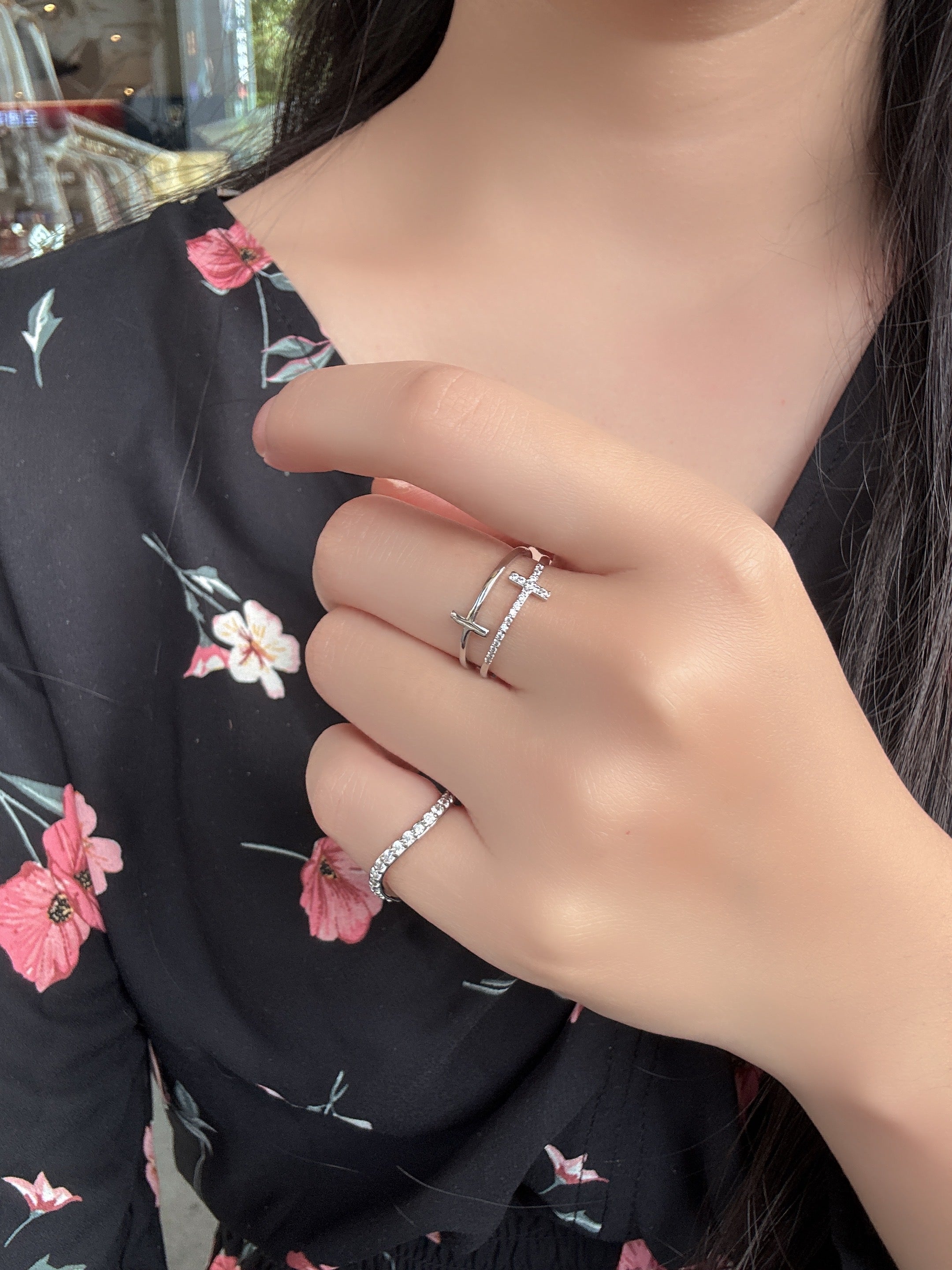 蒙卡雙十字戒指（開口戒）