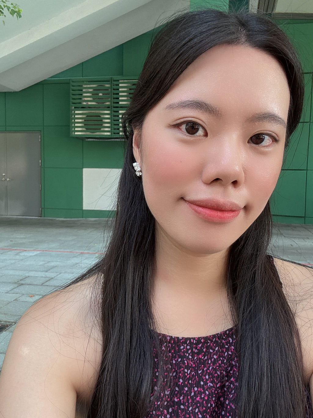 銀羽扇小珍珠耳環