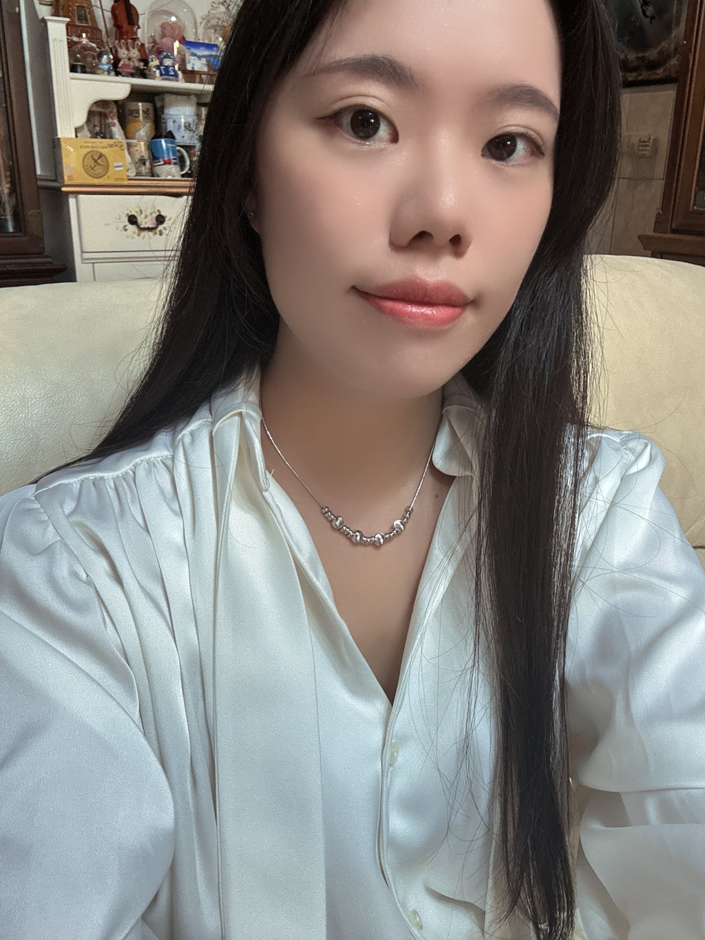 拉絲金屬球項鍊