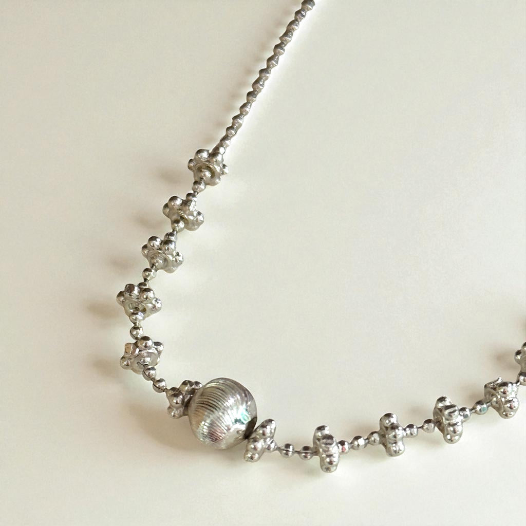 拉絲銀珠手鏈（可自行調手圍）