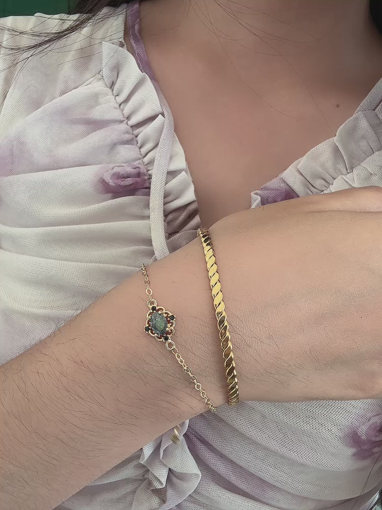 灰藍水晶仙女風手鍊