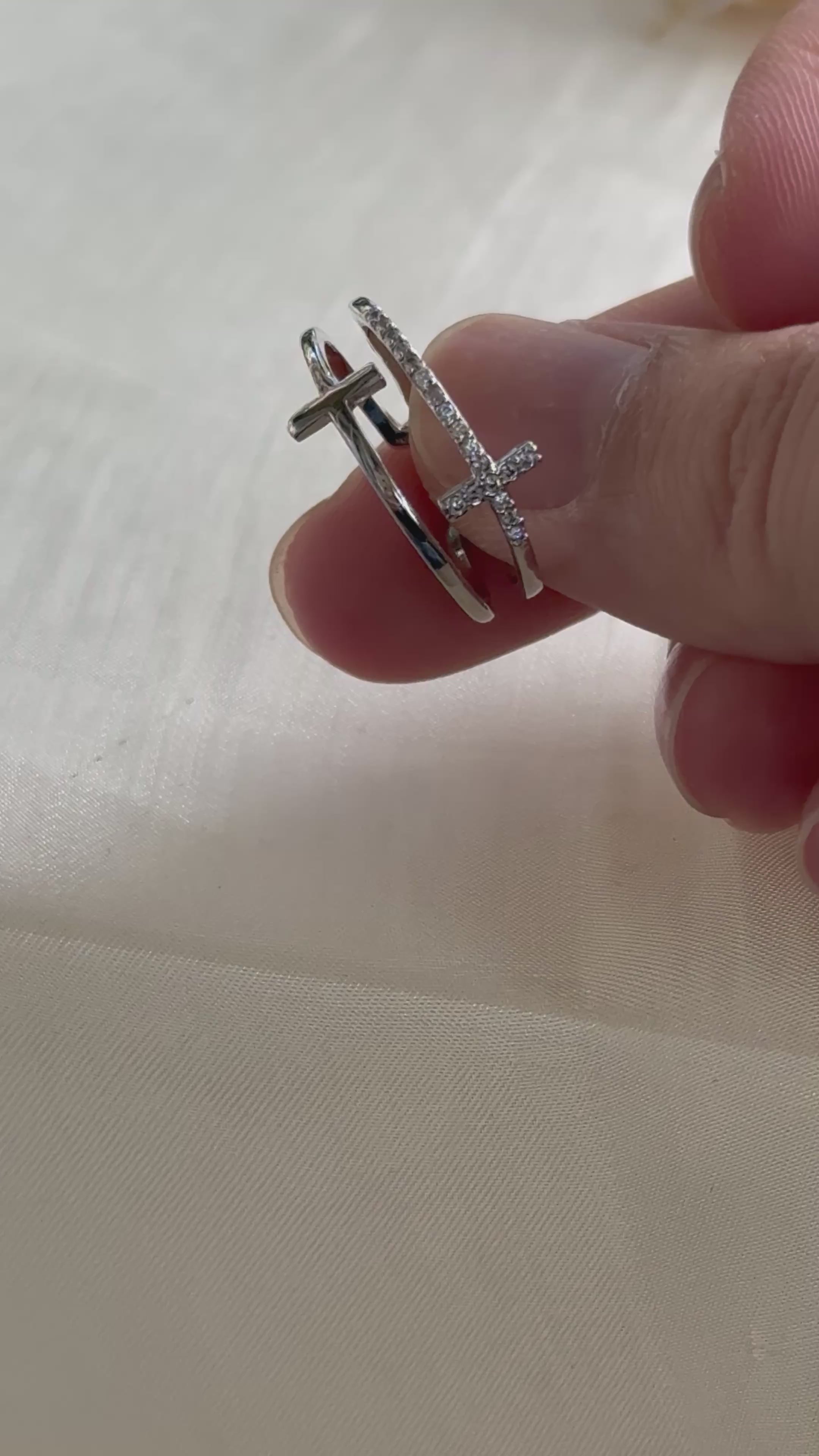 蒙卡雙十字戒指（開口戒）