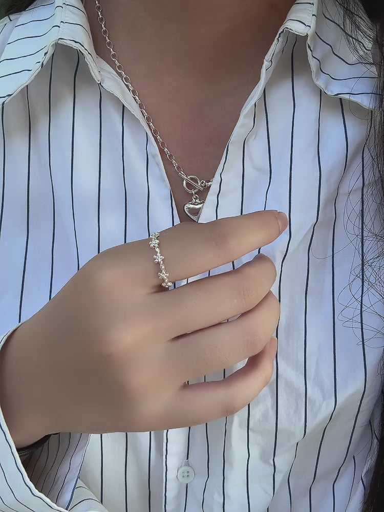 幸運延續小花戒指（開口戒）