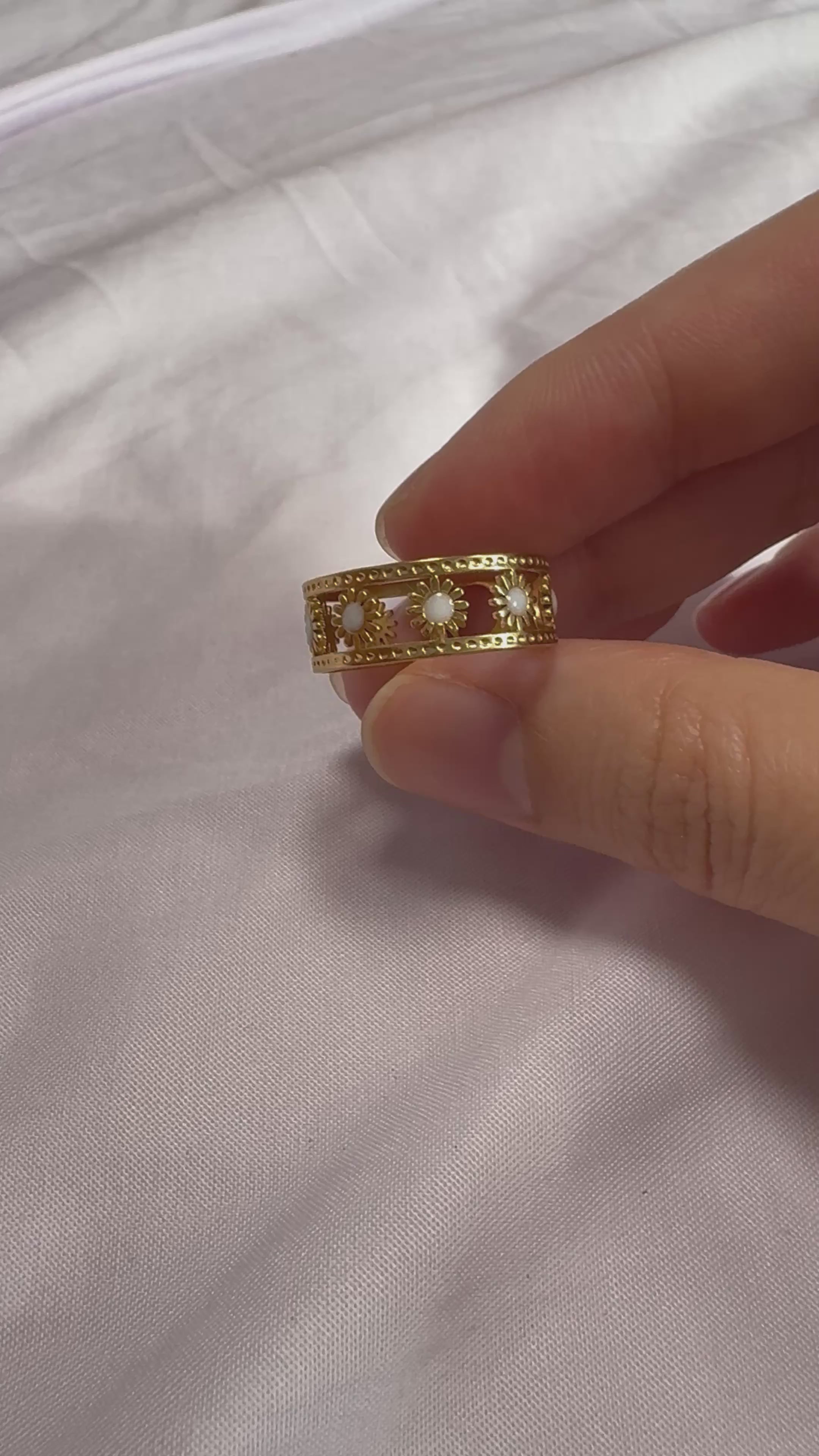 娜菲爾花環戒指（開口戒）