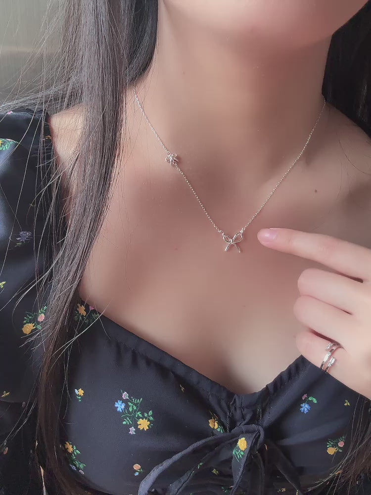 蝴蝶結情書項鏈