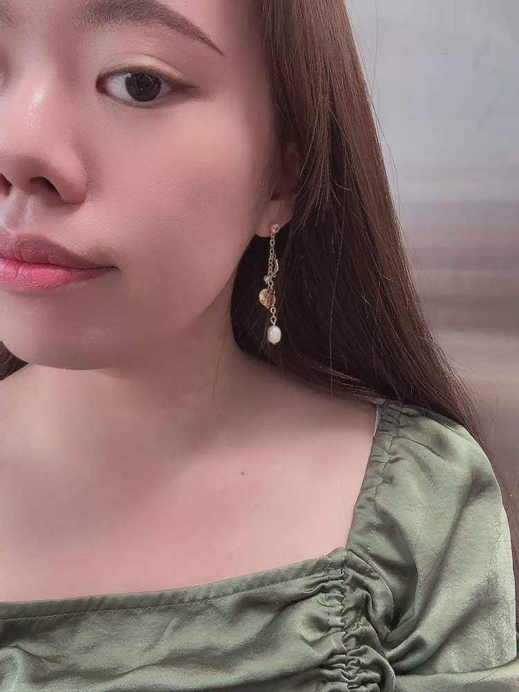 Lueur de Perle 珍珠微光垂墜耳環