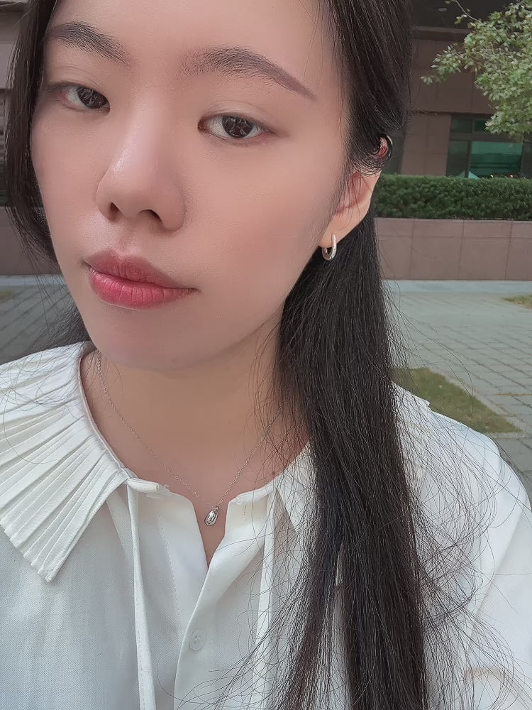 Daily Flow 銀色耳圈