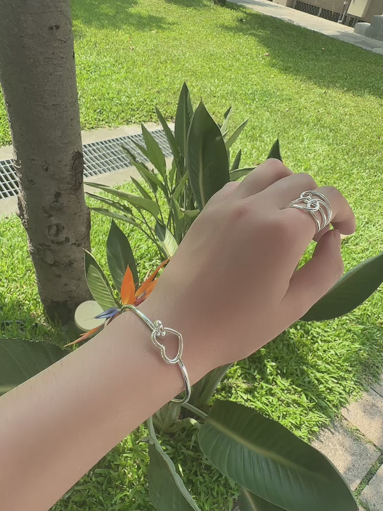 心連心純銀手鐲